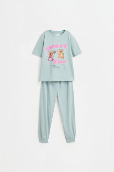 Printed pyjamas — WATER GREEN 1