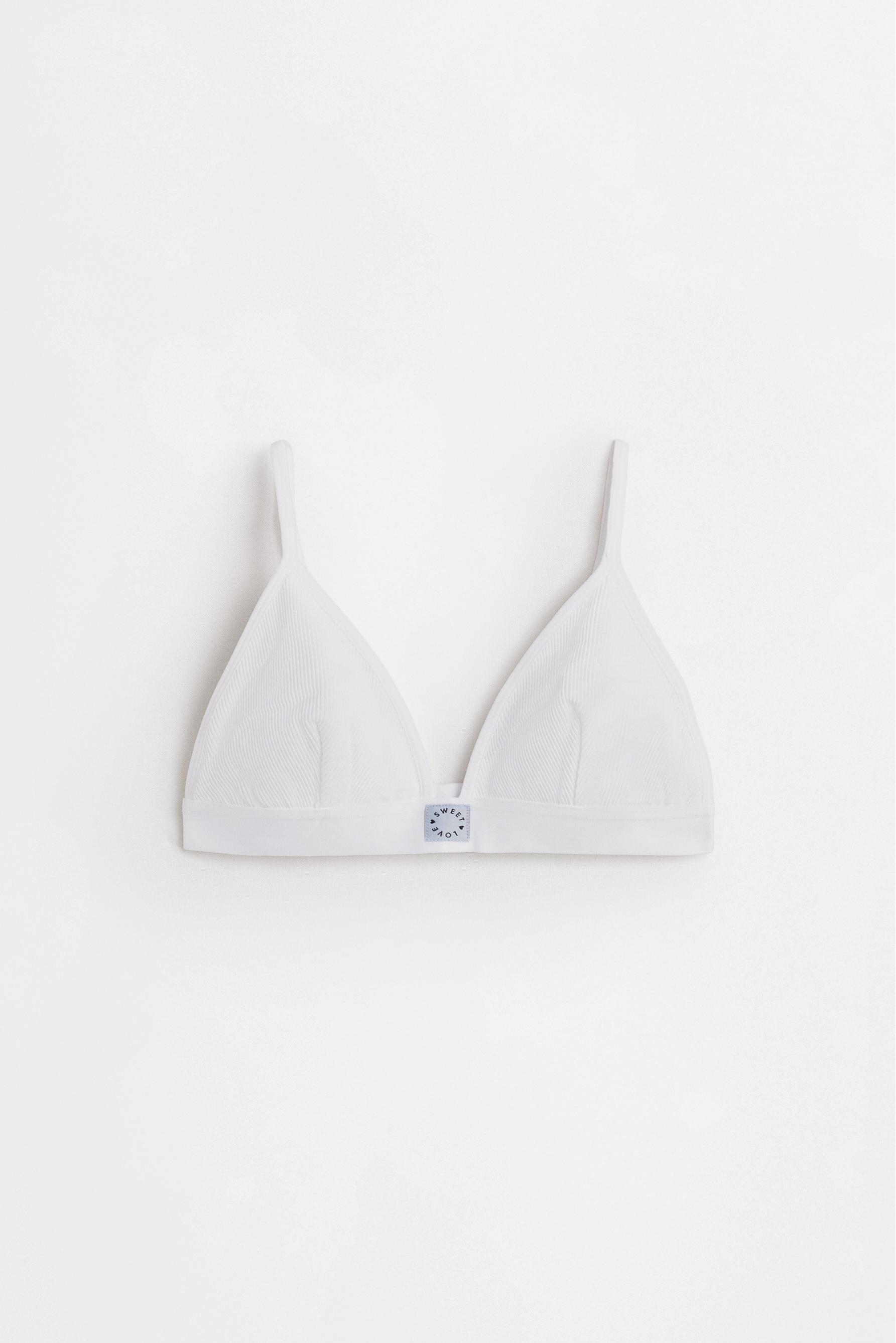 Seamless triangle top — WHITE