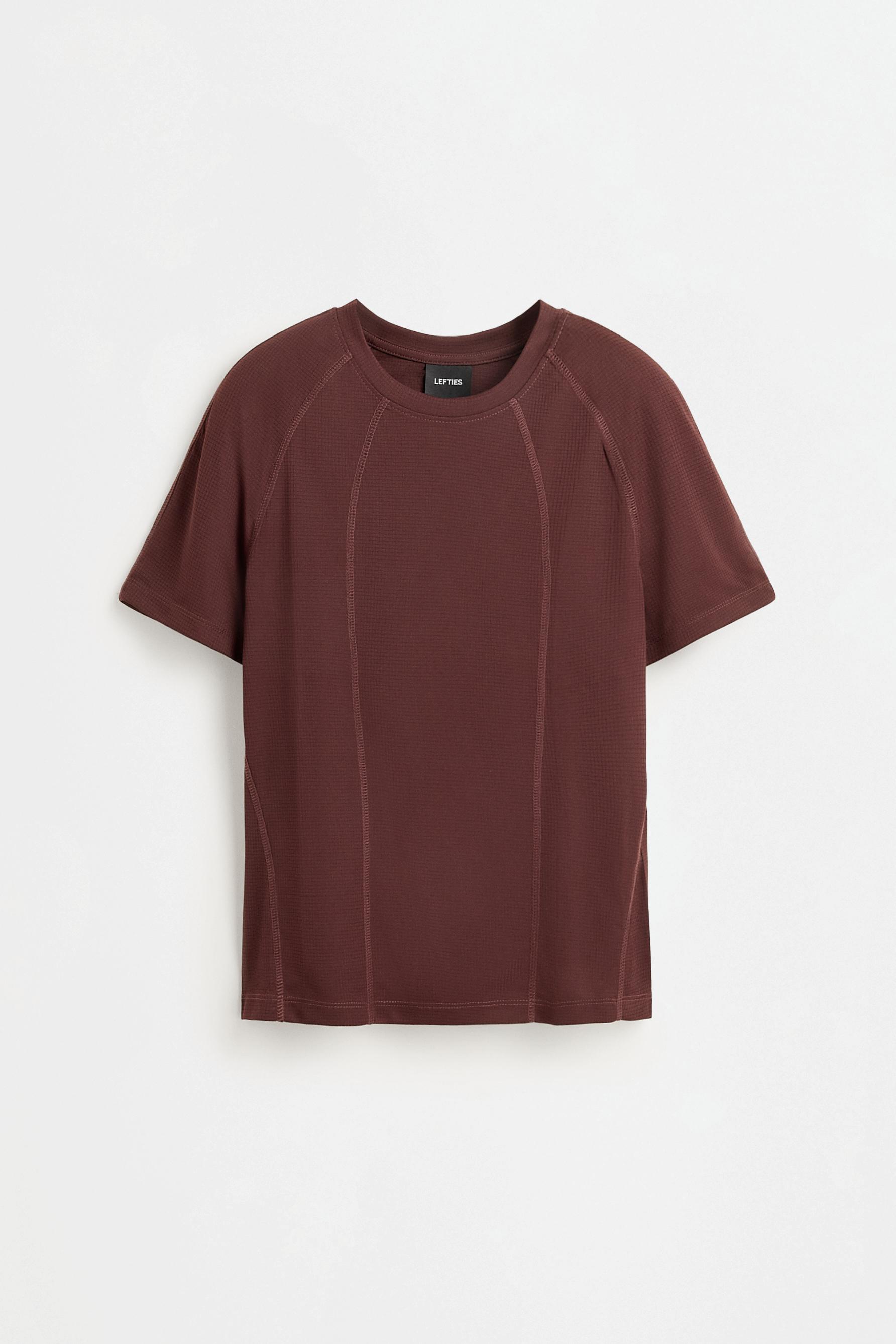 Seamed sports T-shirt — WINE