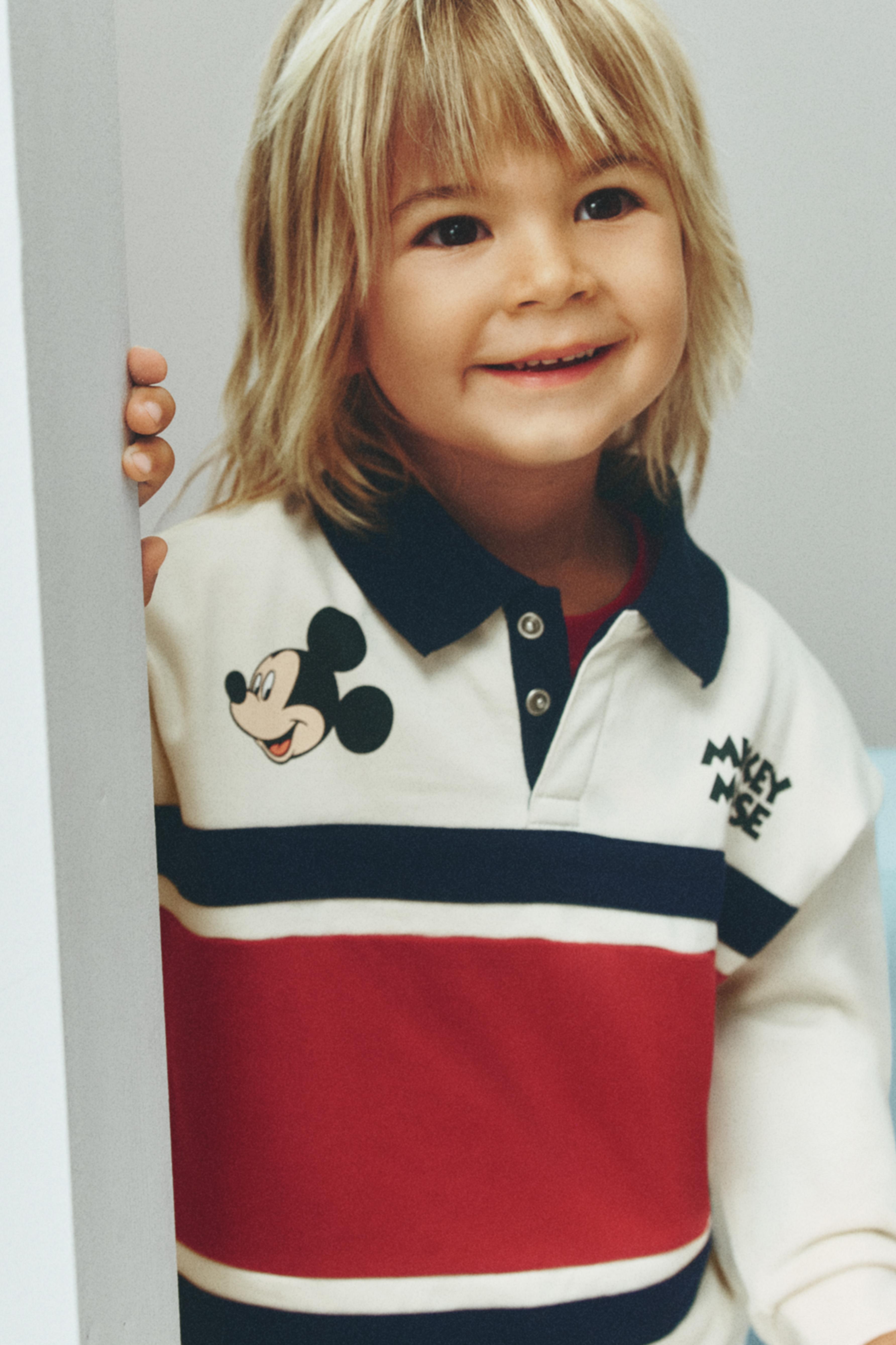 Mickey Mouse ©Disney polo and plush joggers co-ord — ECRU