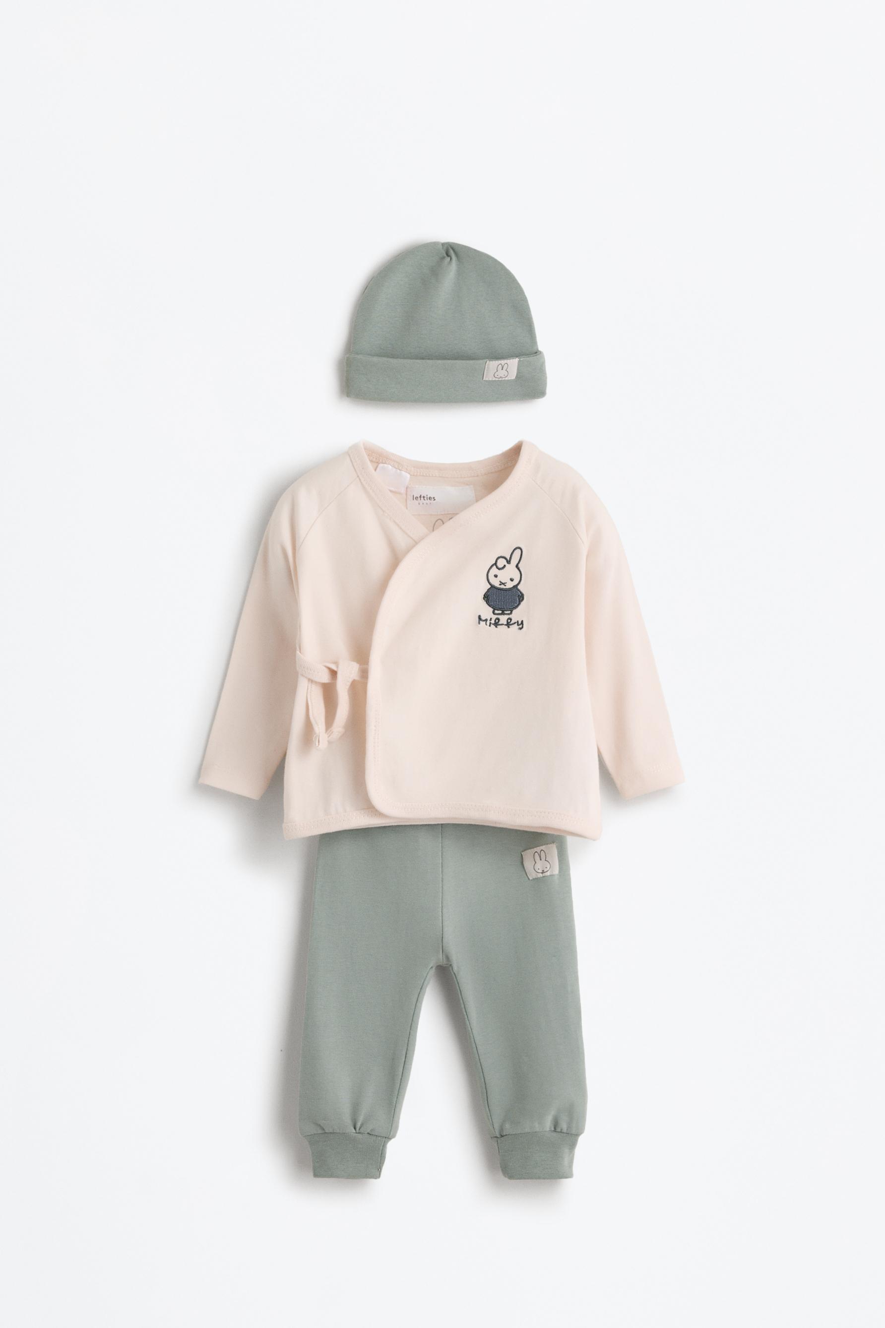 Conjunto Miffy kimono, legging y gorrito