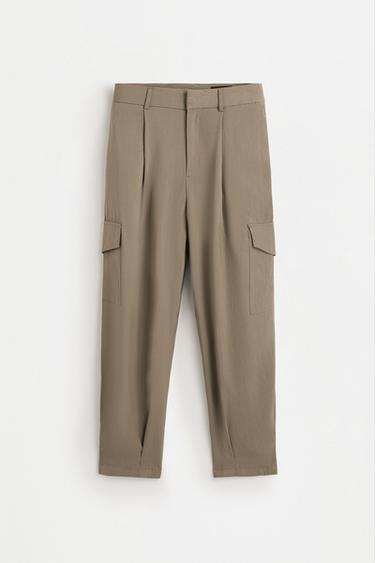 Cargo trousers with fitted hem — PALE KHAKI 6