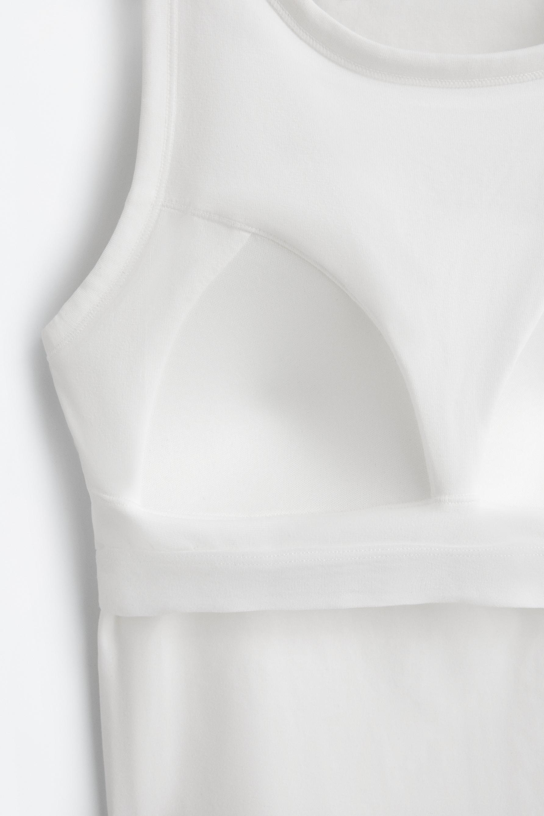 Top with built-in bra — WHITE