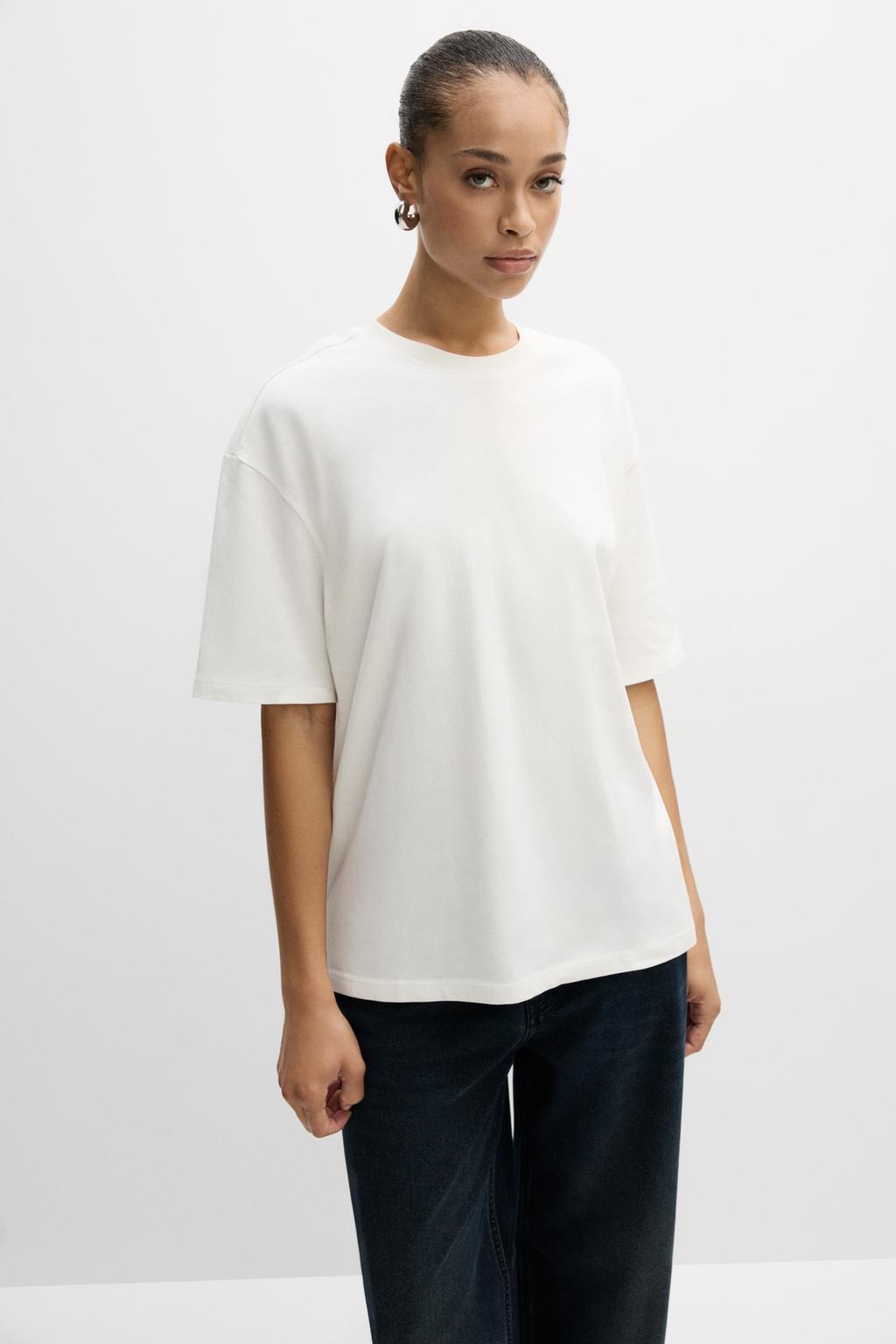 Maglietta oversize in cotone spesso
