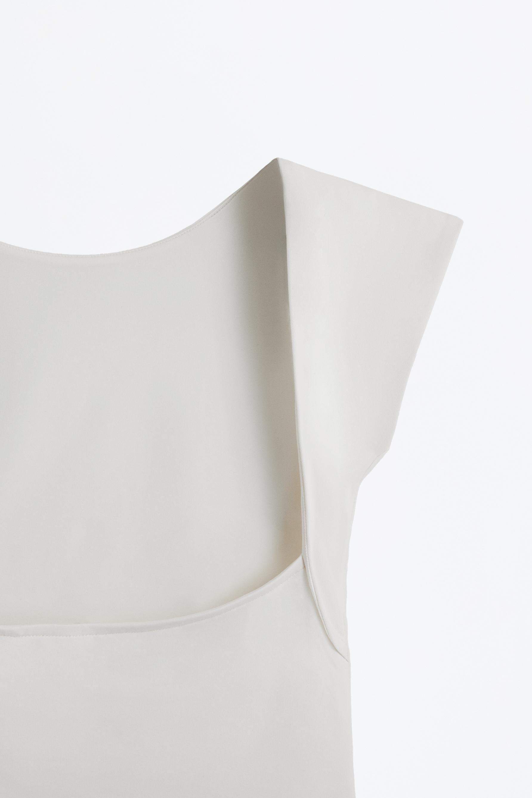 Polyamide T-shirt with open back — WHITE