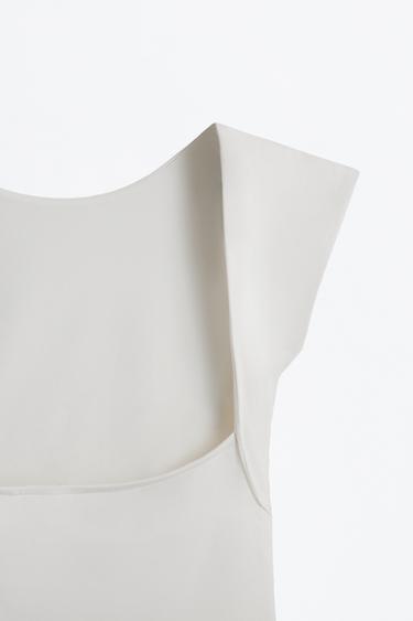 Polyamide T-shirt with open back — WHITE 9