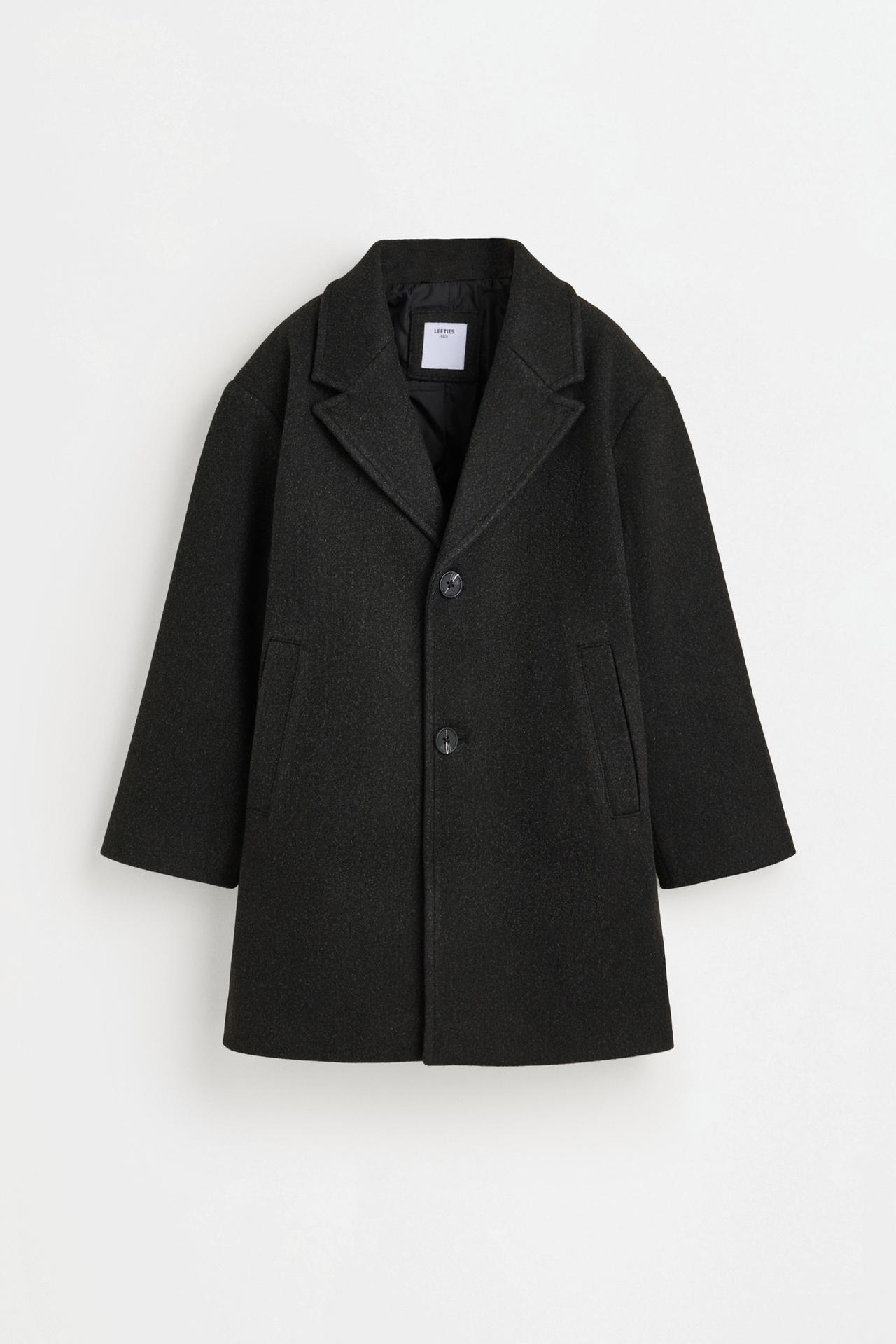 Synthetic wool coat — CHARCOAL