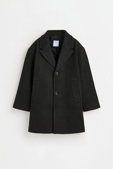 Synthetic wool coat — CHARCOAL 1
