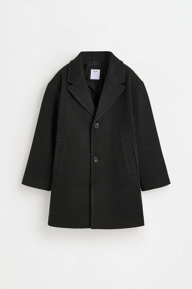 Synthetic wool coat — CHARCOAL