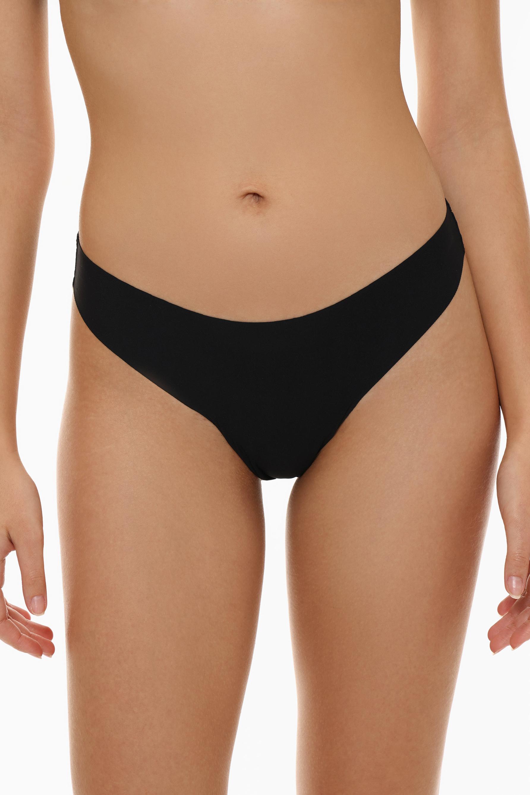 3-Pack of microfibre thongs — BLACK