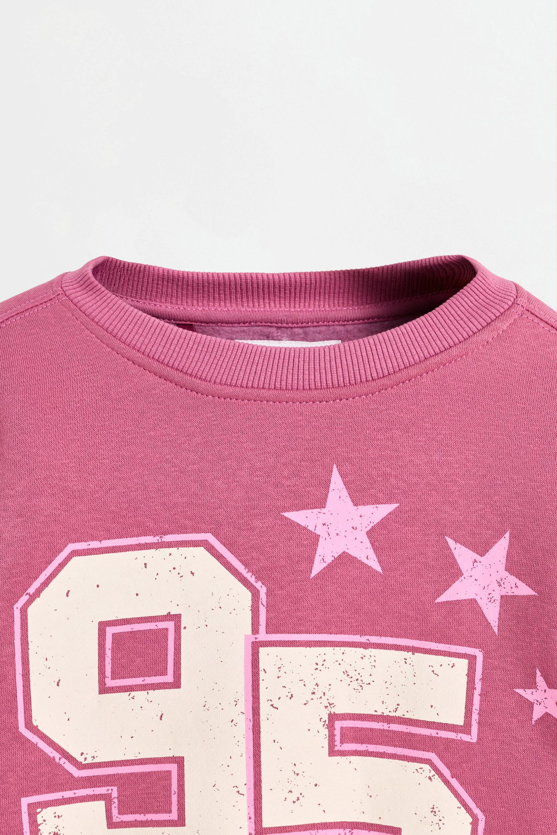Printed sweatshirt — DARK PINK