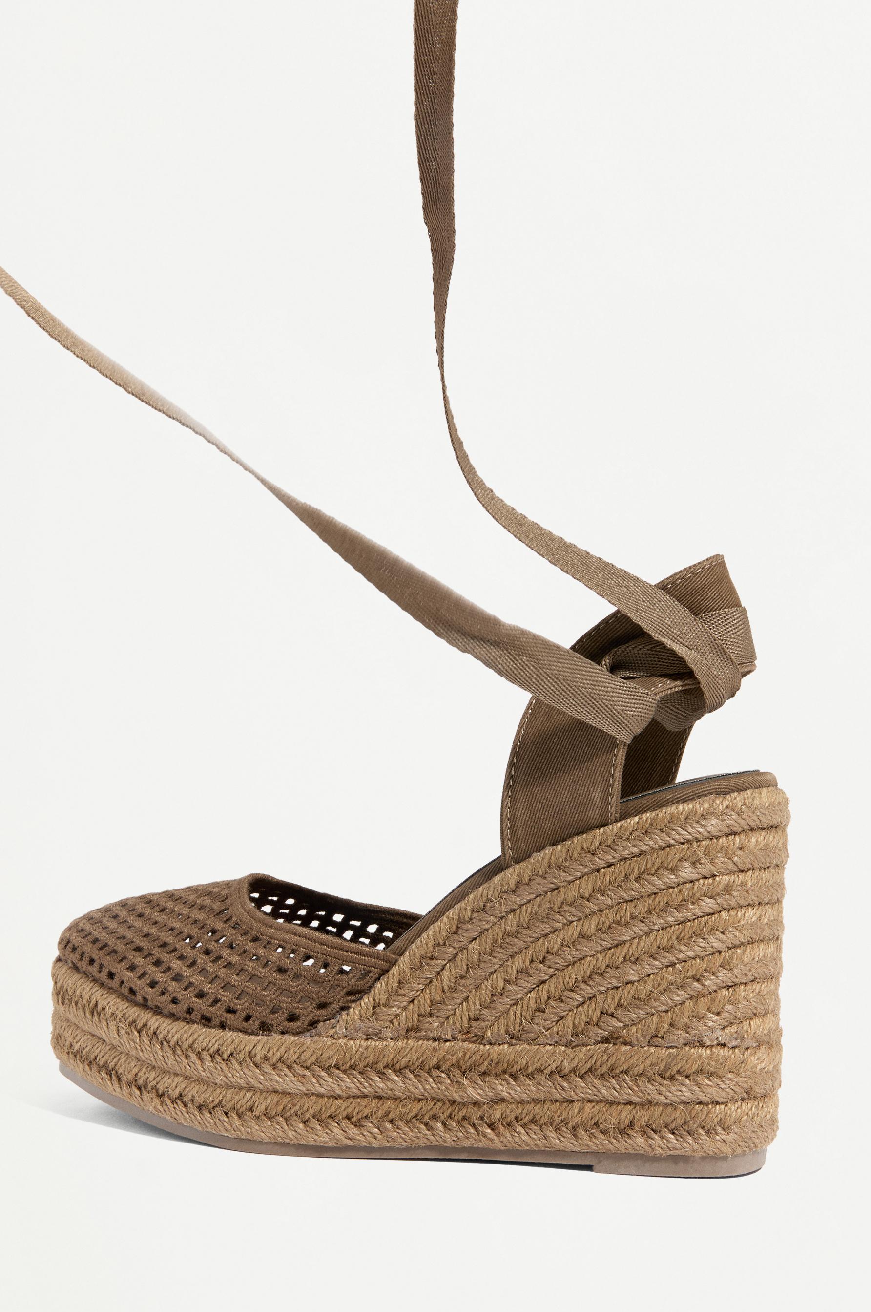 Jute wedge — KHAKI