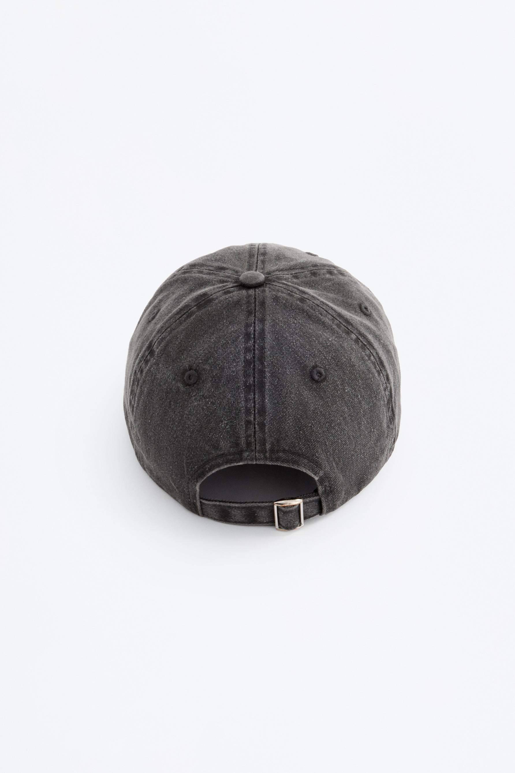 Faded-effect cap — BLACK
