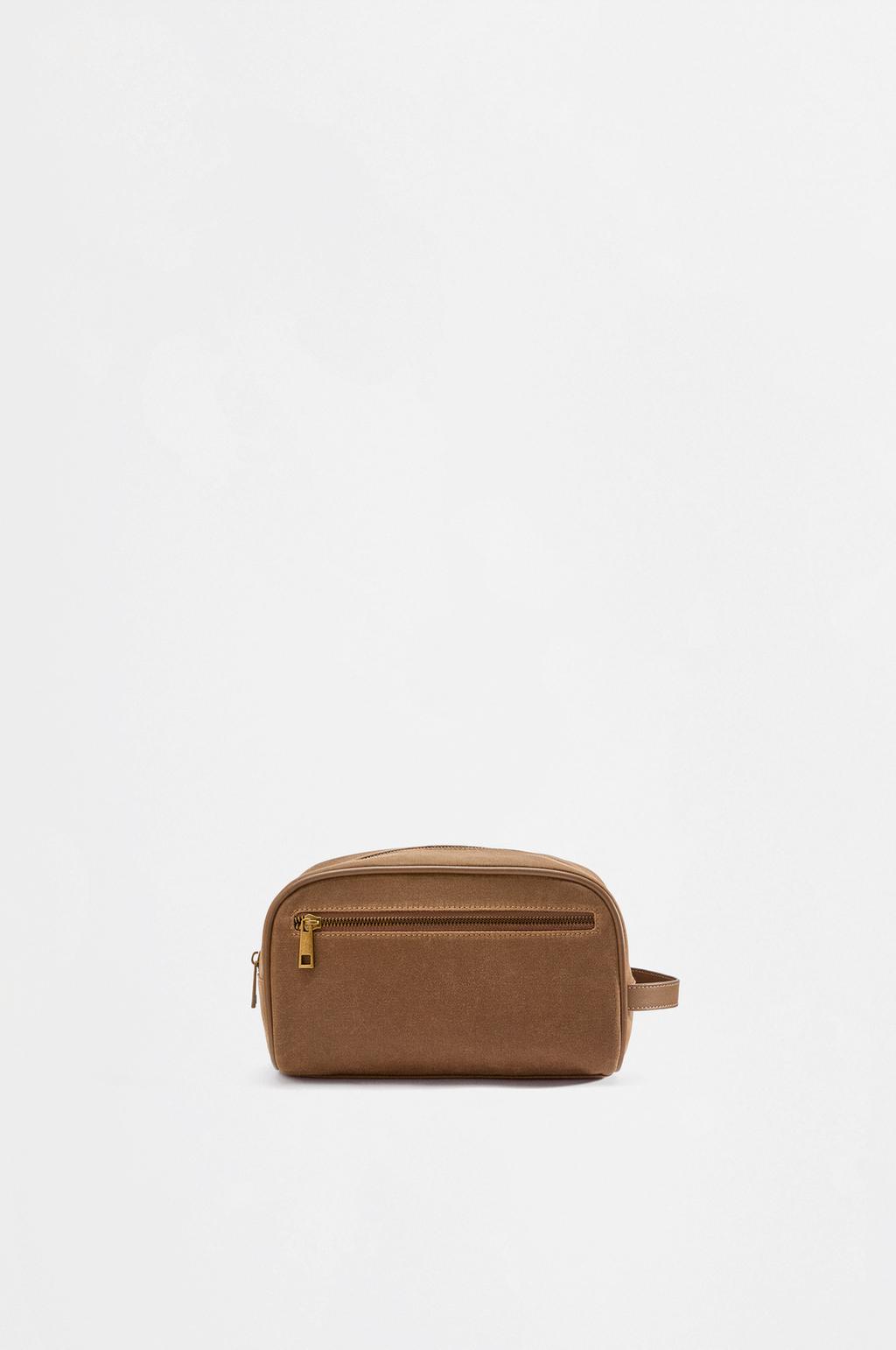 Waxed toiletry bag
