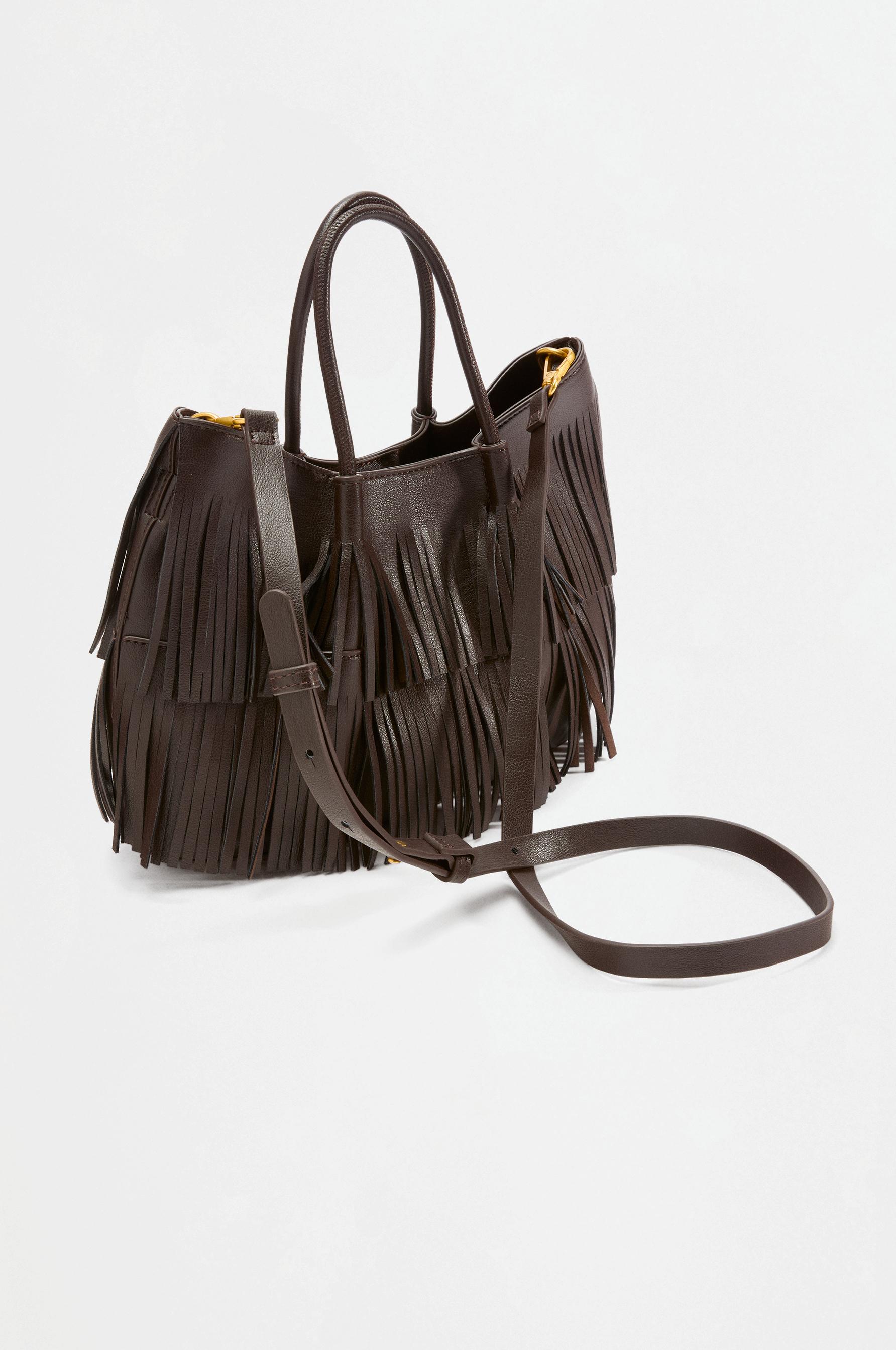 Fringe bag — BROWN