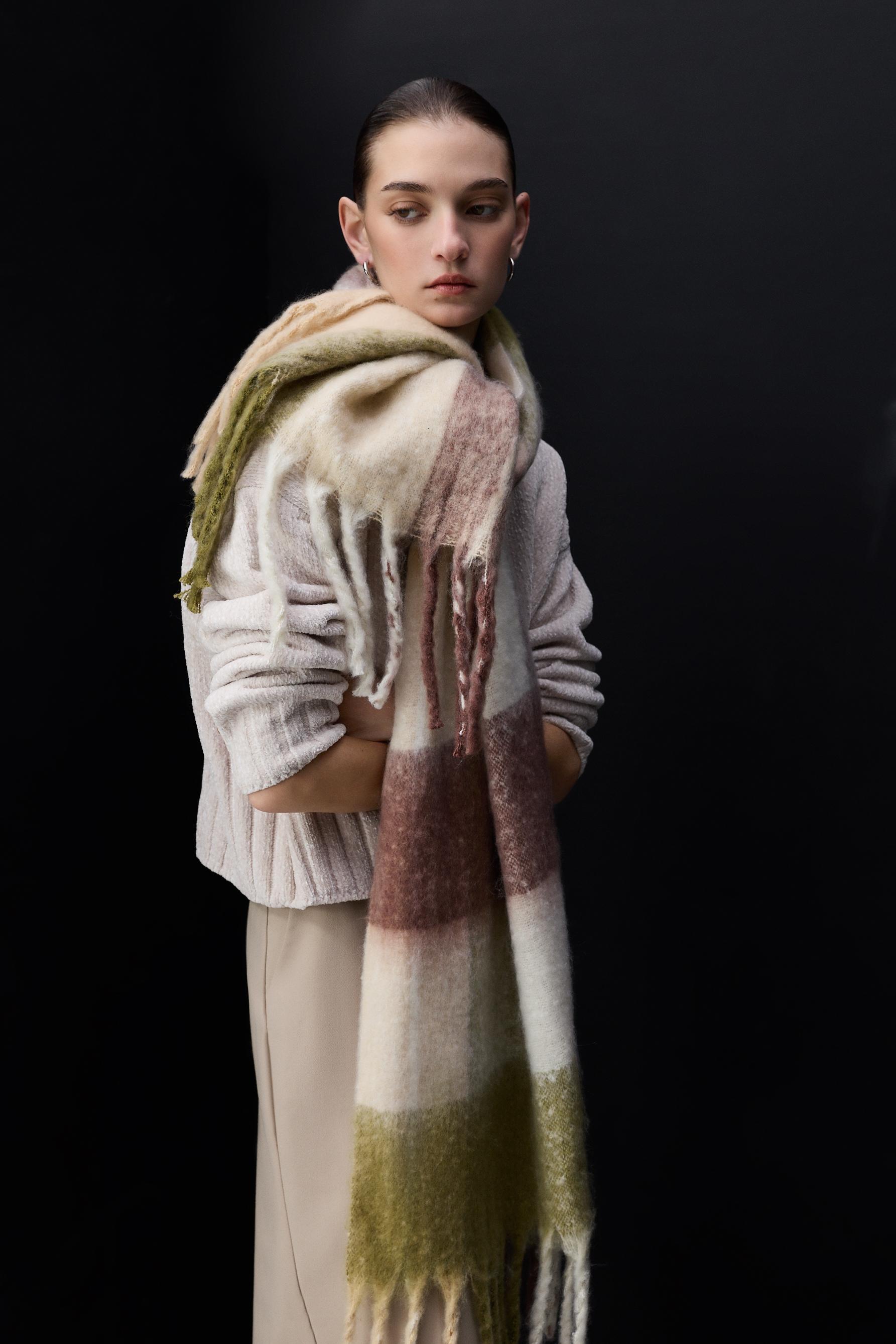 Bufanda espumosa cuadros