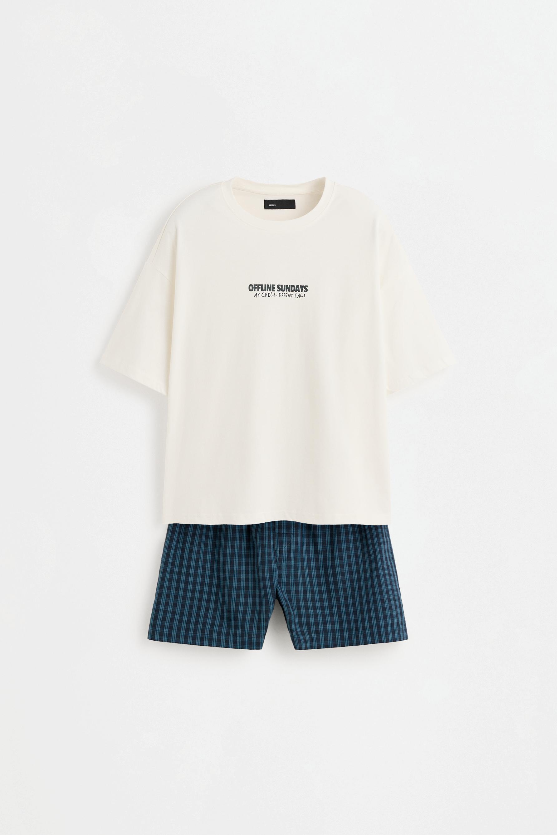 Short slogan pyjamas — OFF WHITE