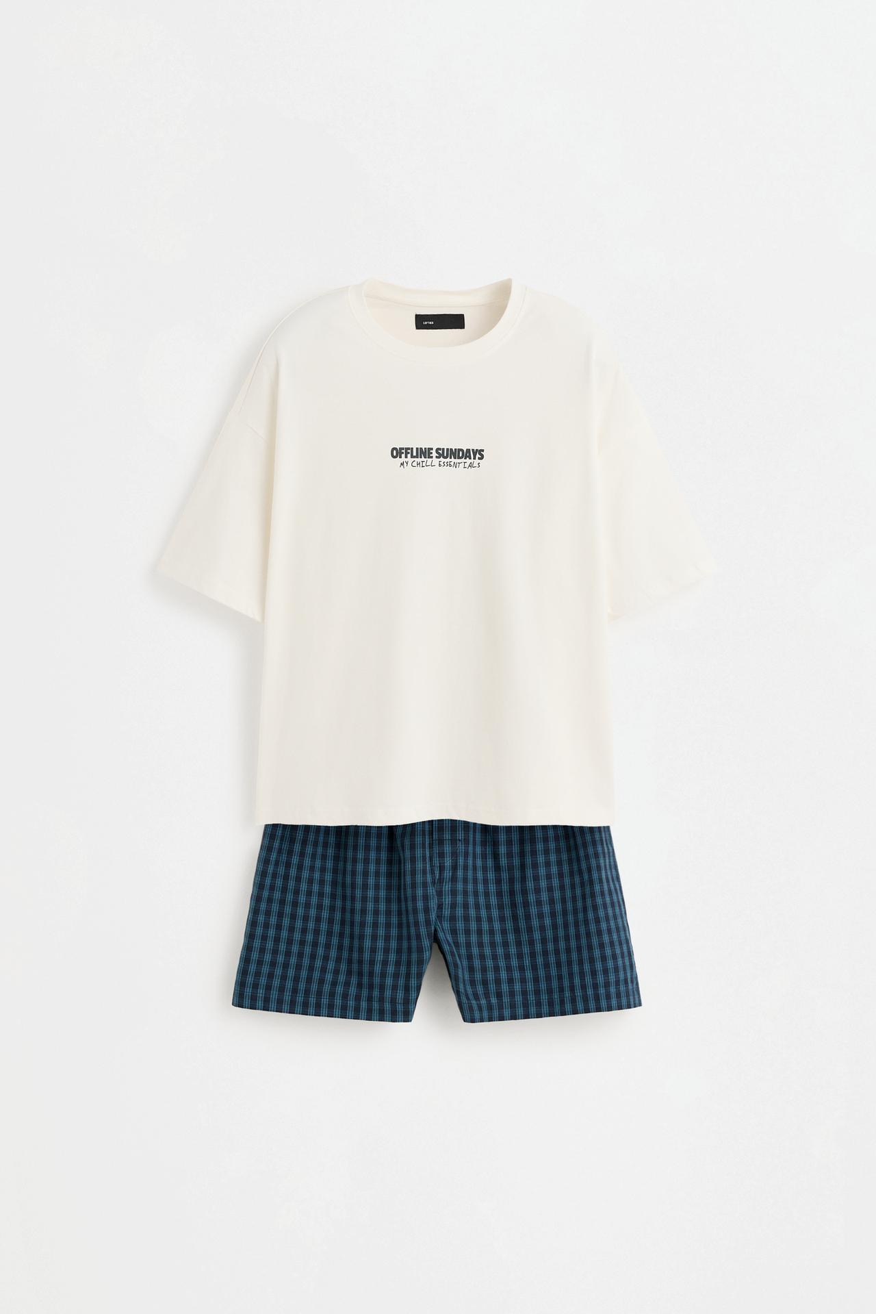 Short slogan pyjamas — OFF WHITE