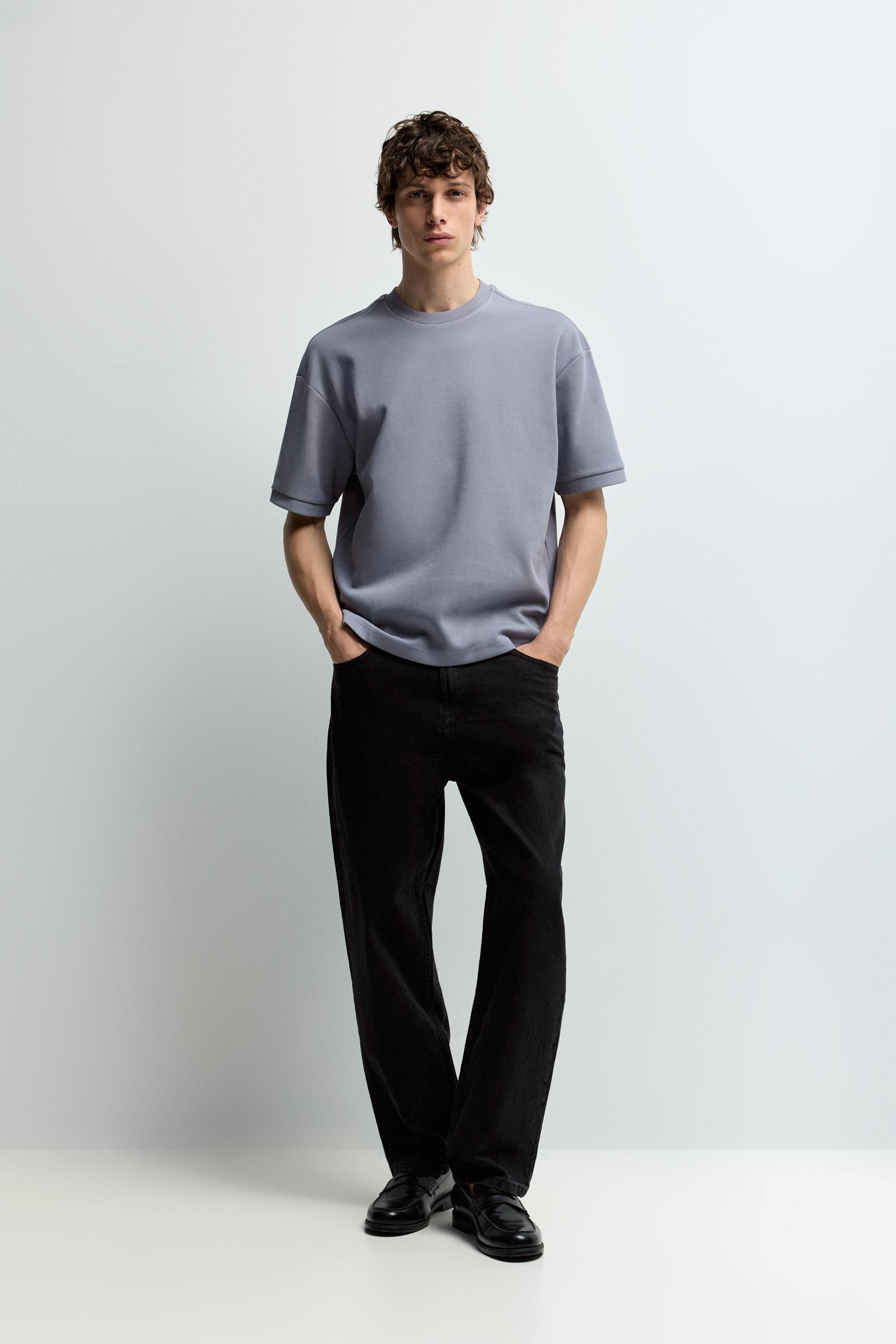 Heavy interlock T-shirt — SKY BLUE