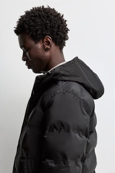 Padded jacket with hood — BLACK 5