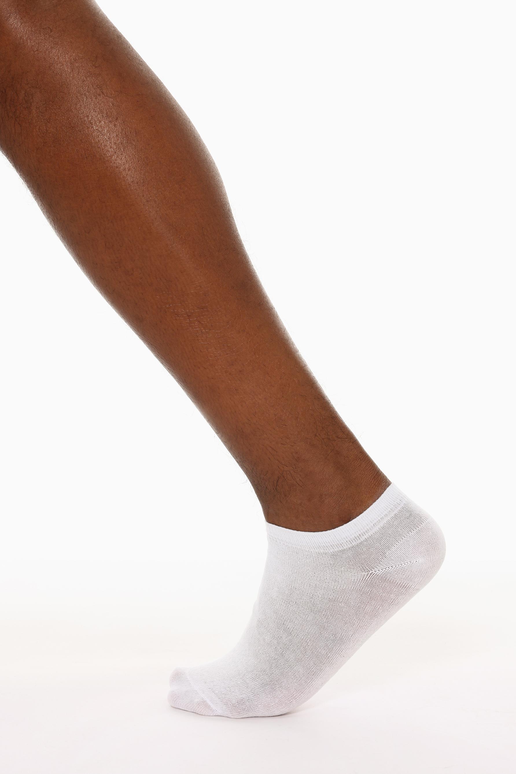 Basic short socks (7-pack) — WHITE