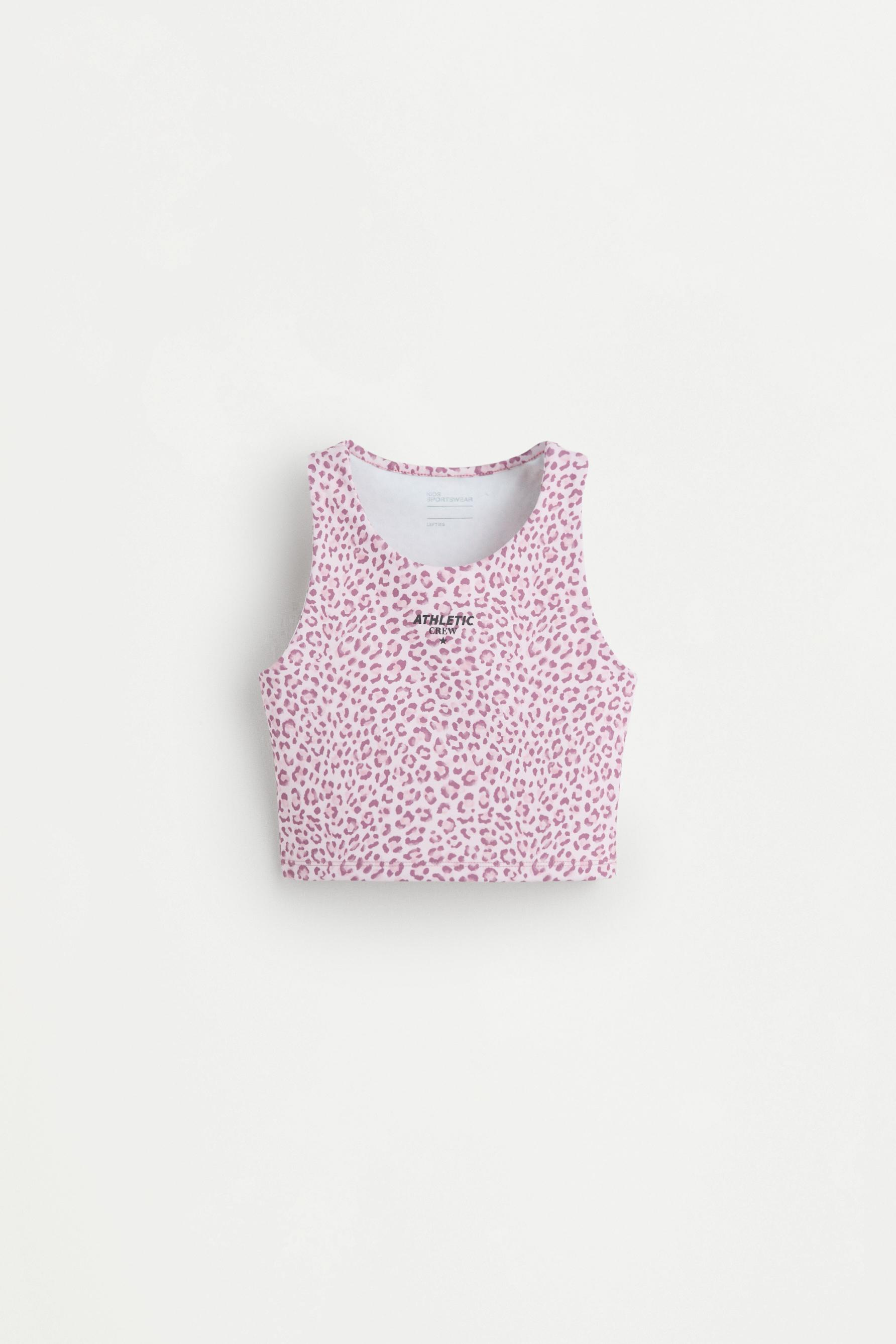 Printed sports top — PINK