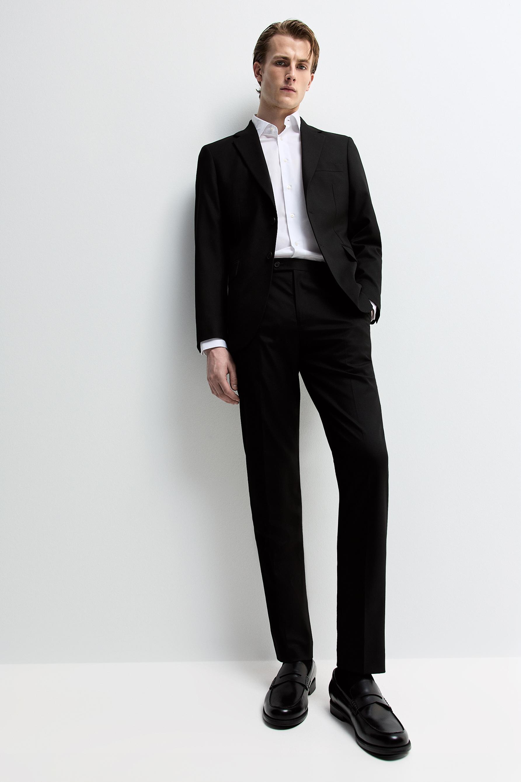 Tailored Penny Loafers — BLACK
