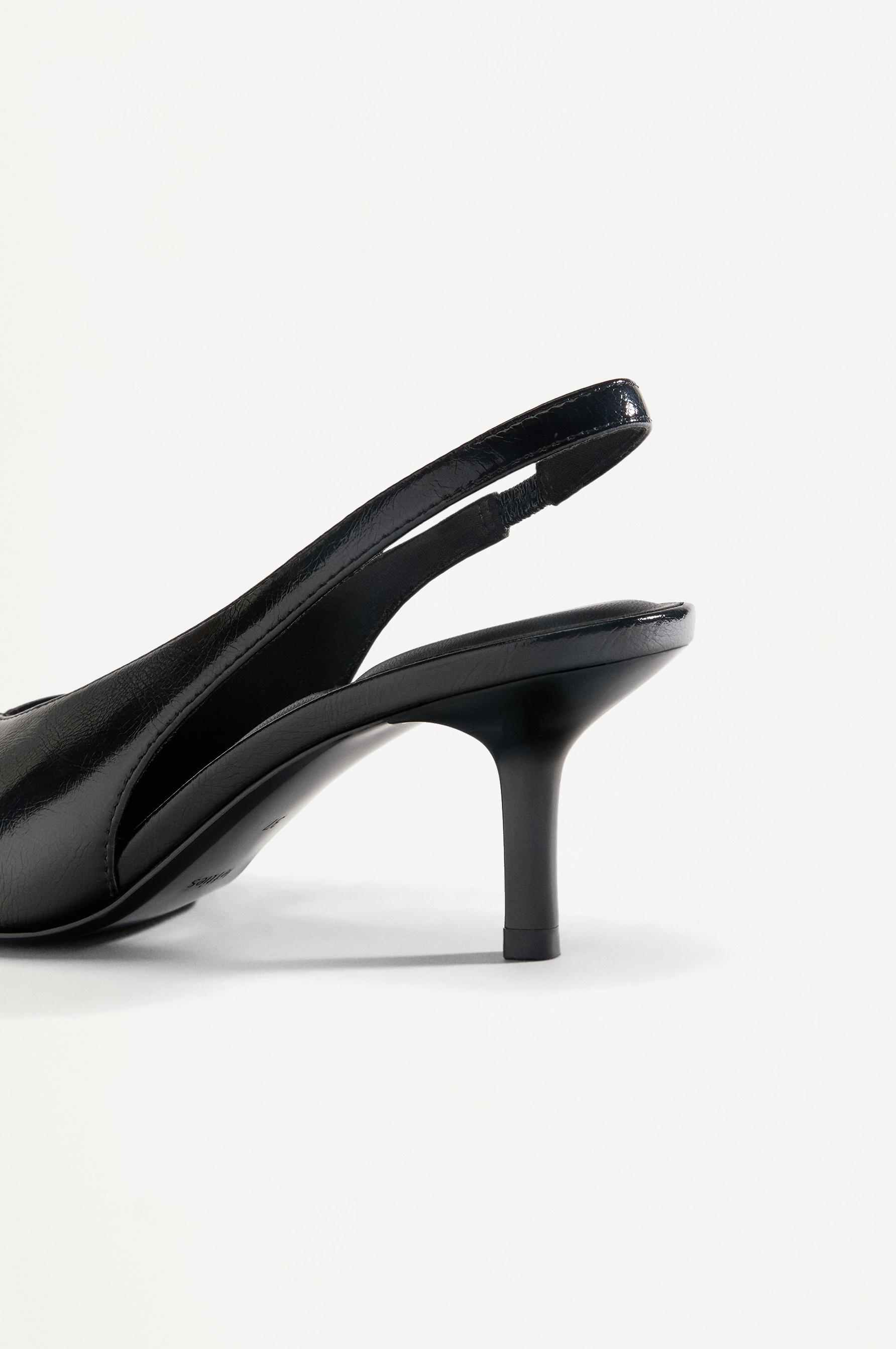 Slingback heels — BLACK