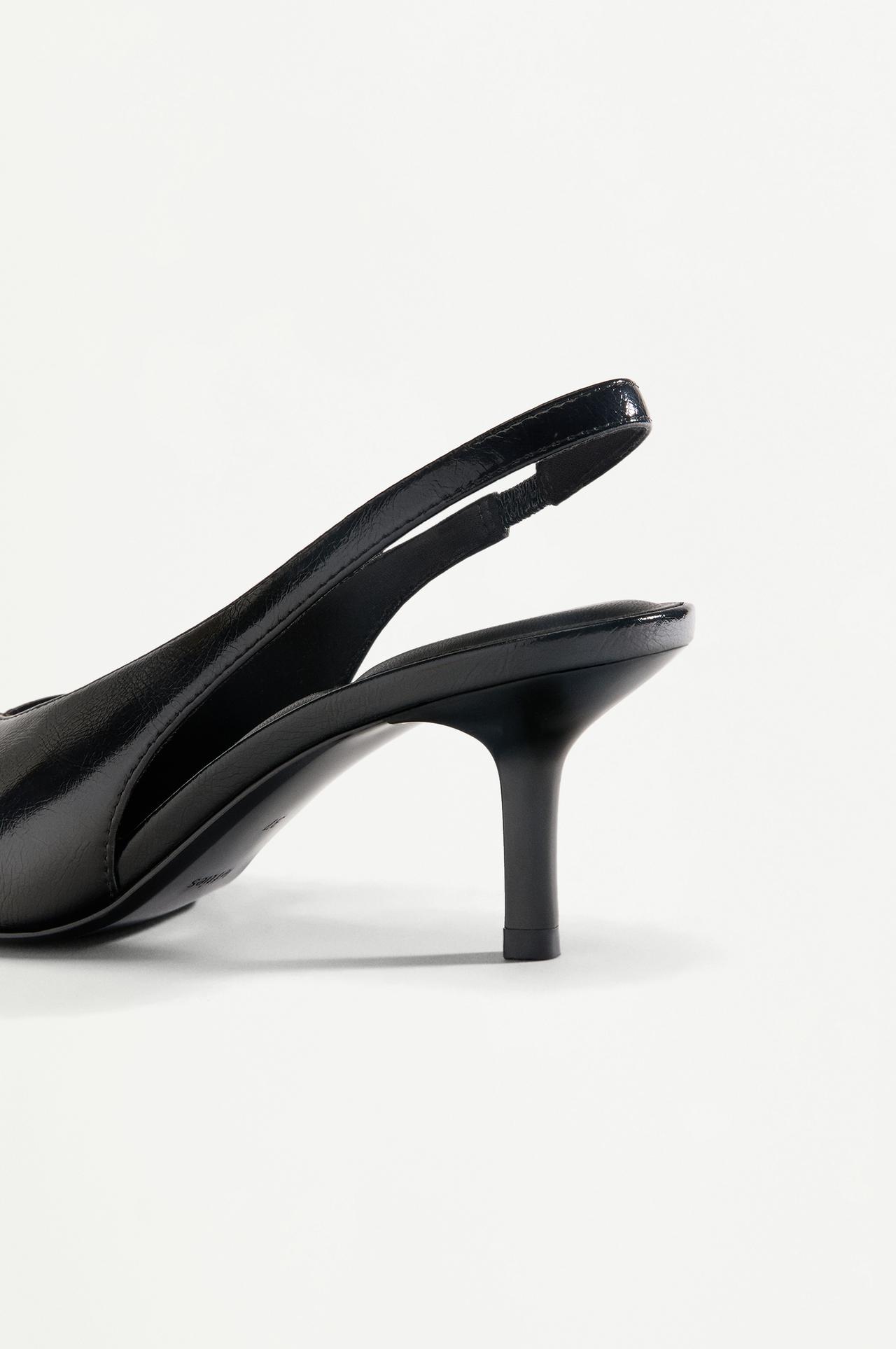 Slingback heels — BLACK