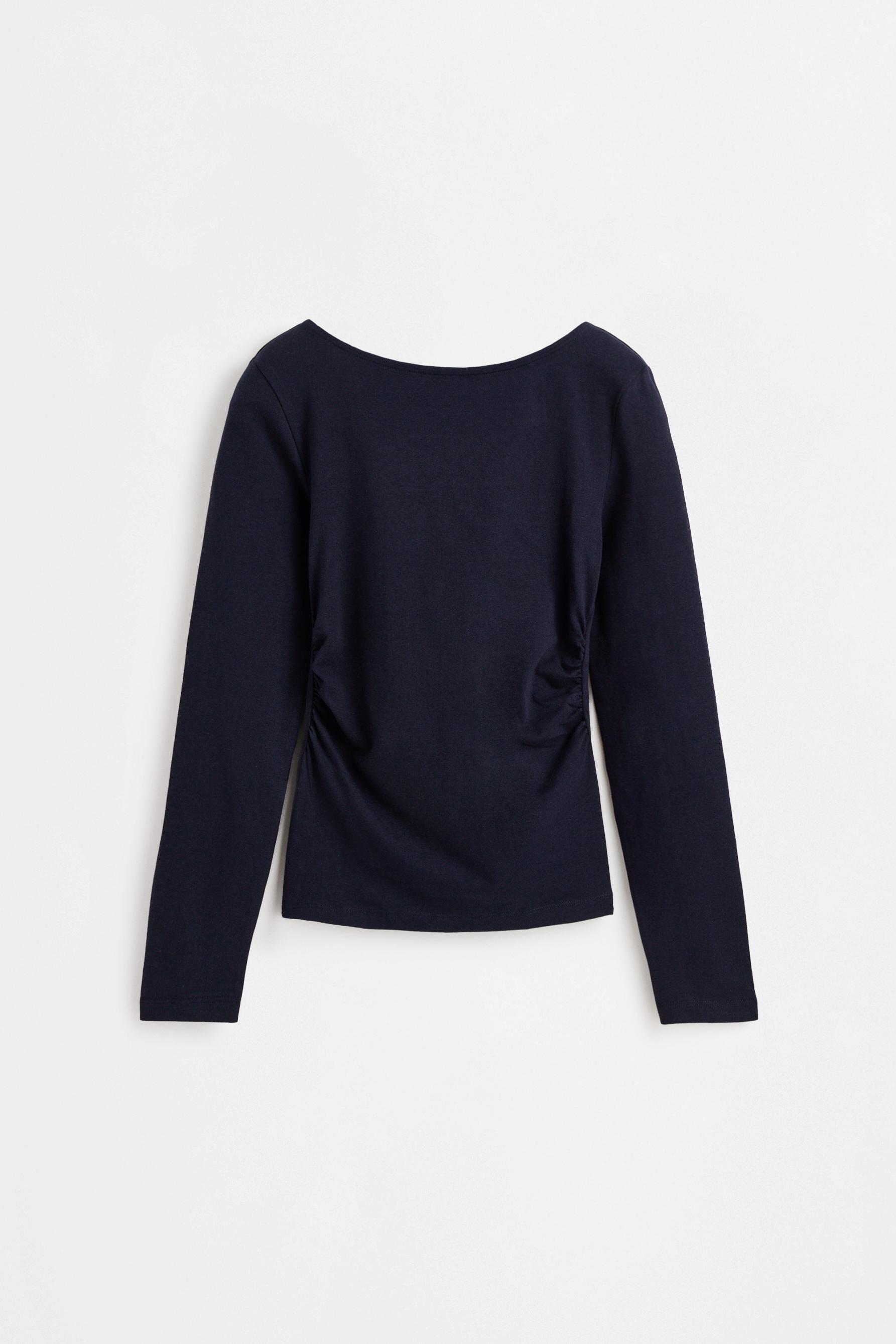 Ruched T-shirt — DARK NAVY
