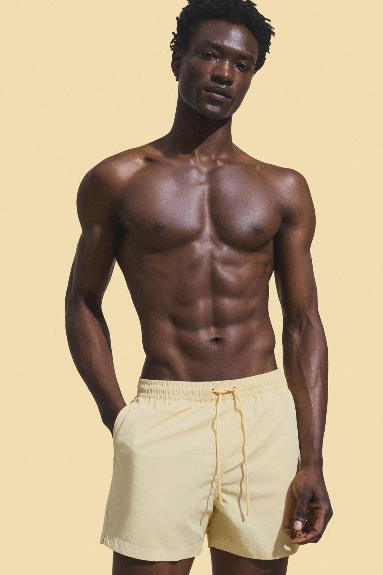 Coloro x Lefties straight swim trunks — PASTEL YELLOW