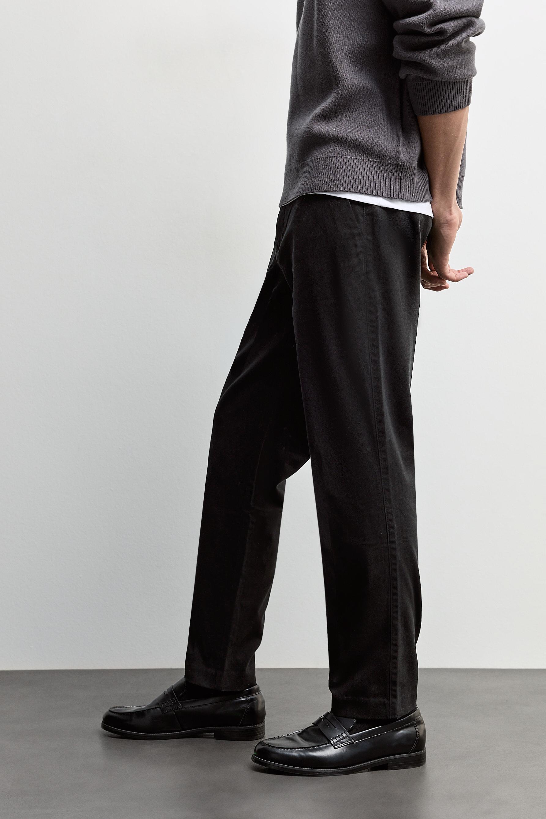 Slim fit chino trousers — BLACK