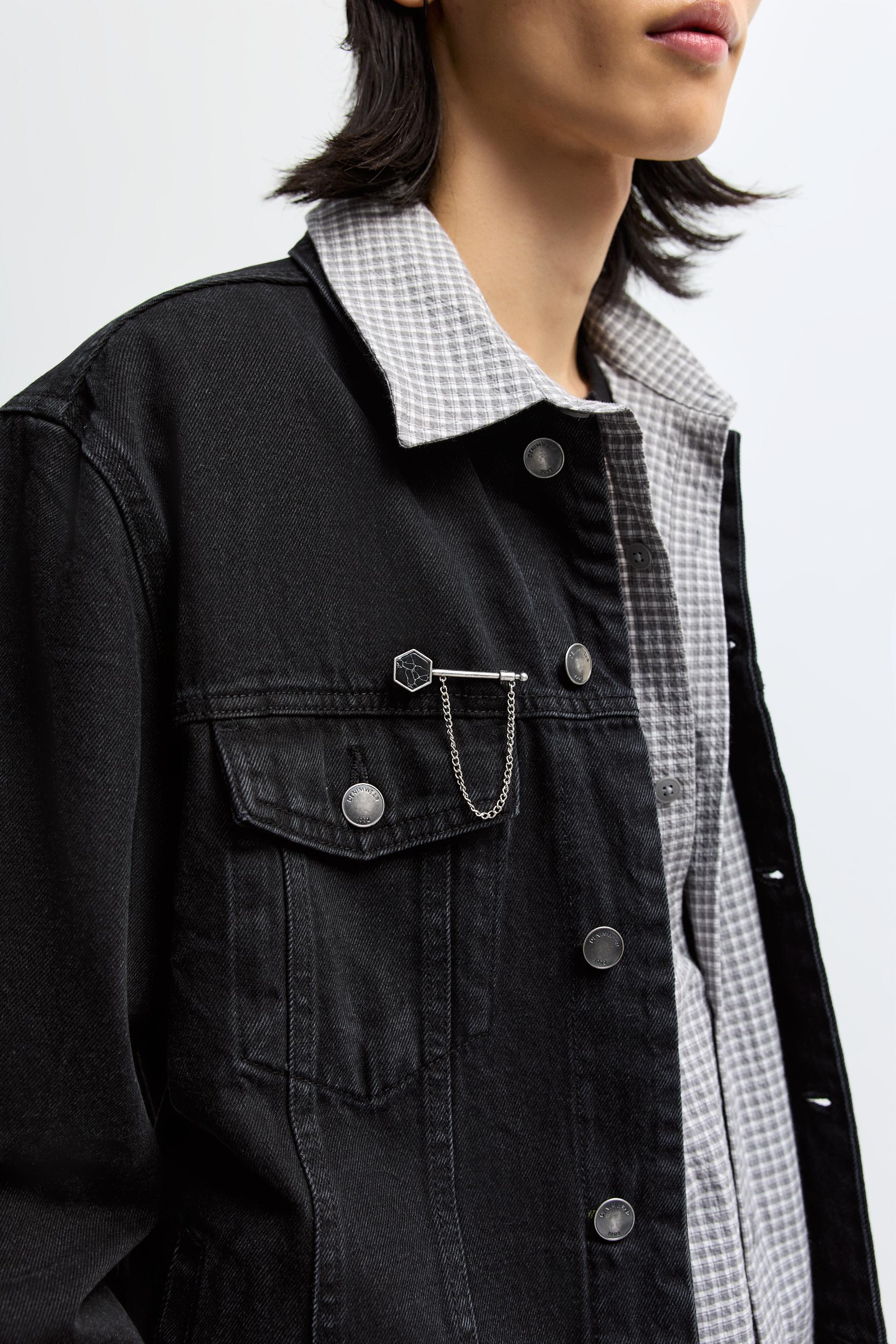 Broche barra con cadena