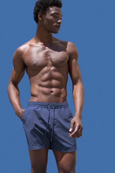 Coloro x Lefties straight swim trunks — FADED PETROL BLUE 2