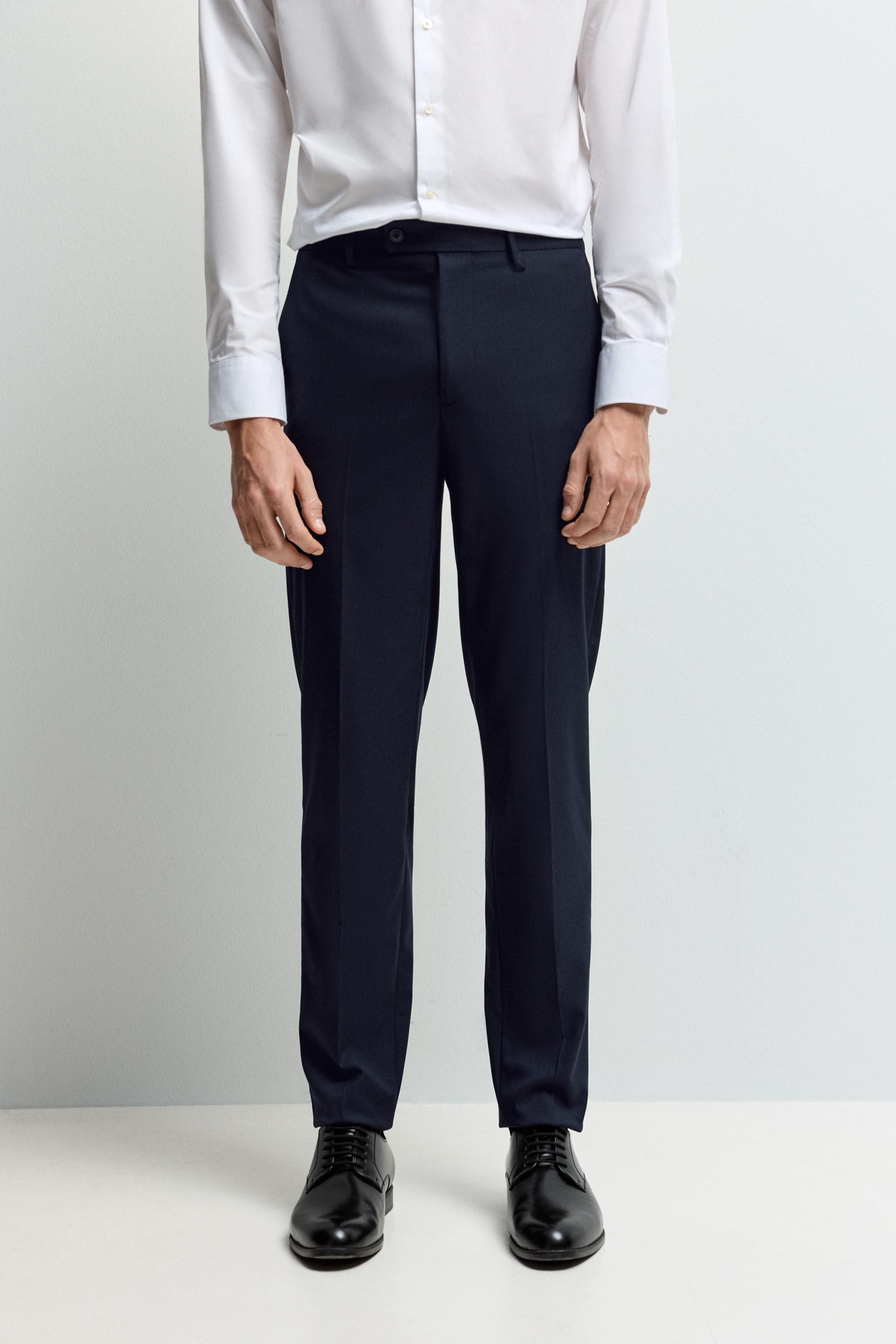 Slim fit suit trousers — NAVY