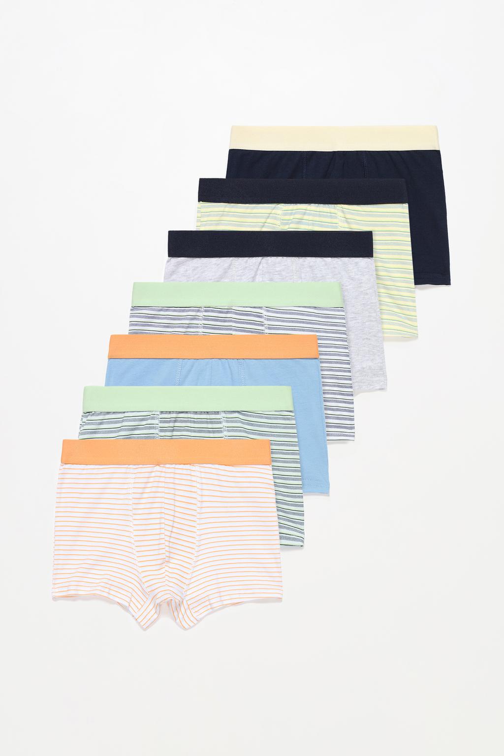 Pack of 7 pairs of contrast boxer briefs