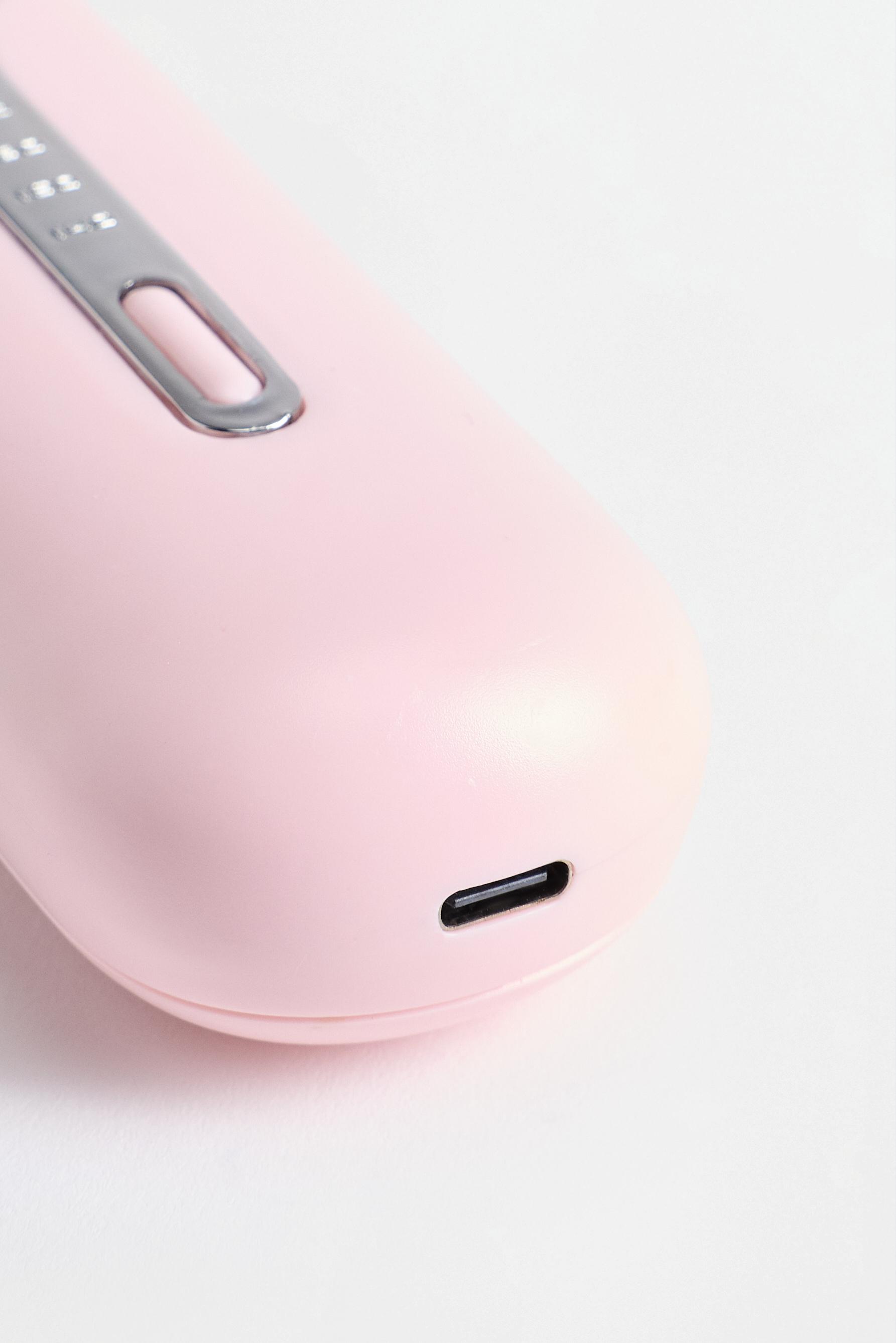 Portable hair straightening brush — ROSE PINK