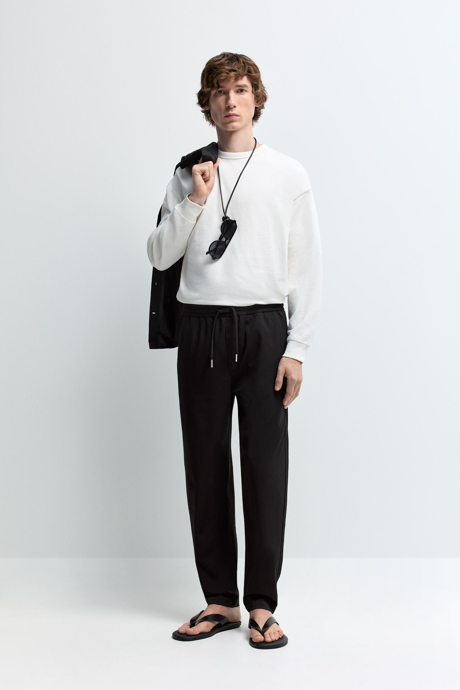 Tailored jogger trousers — BLACK