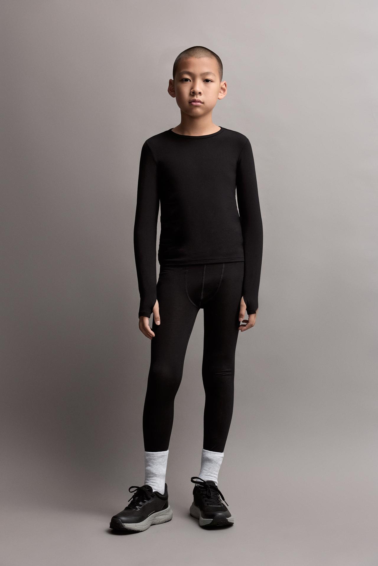 LIGHTWEIGHT thermal comfort leggings — BLACK