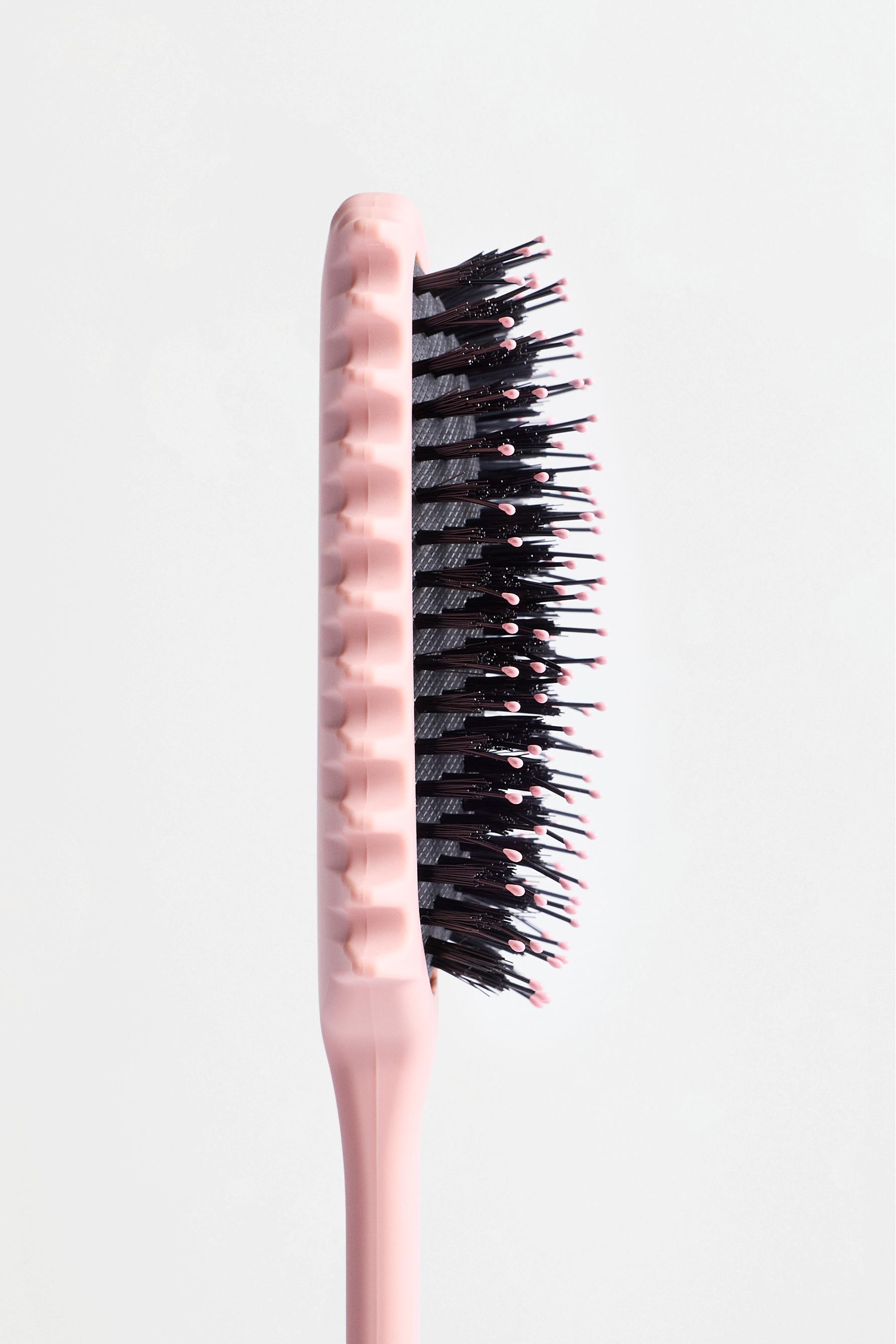 Curly fur brush — ROSE PINK