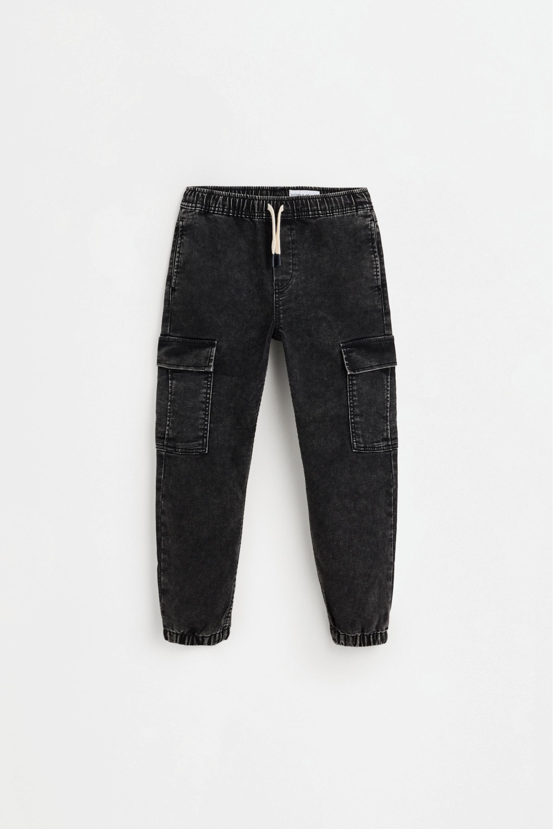 Cargo jogger jeans — FADED BLACK