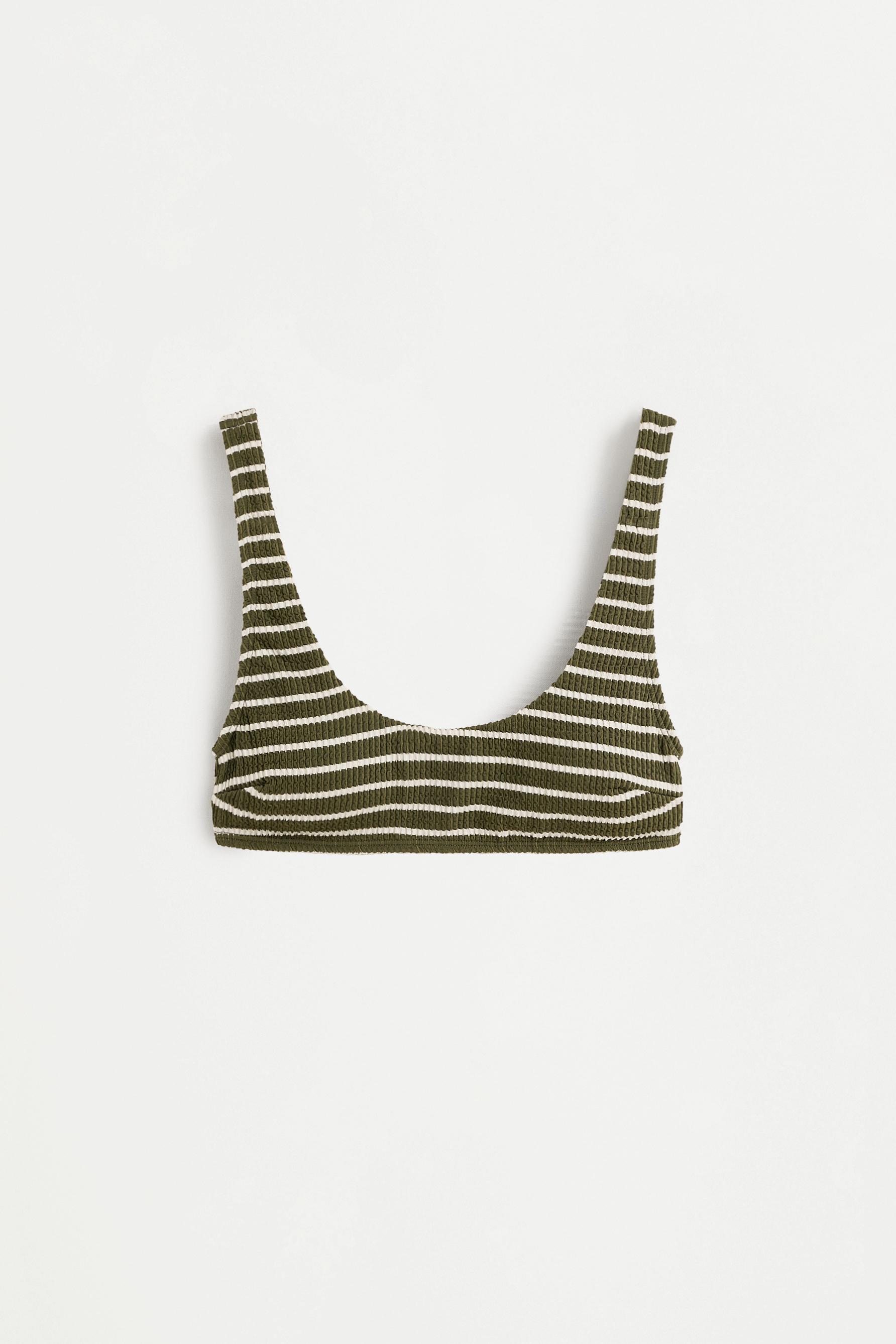 Textured bikini top — GREEN