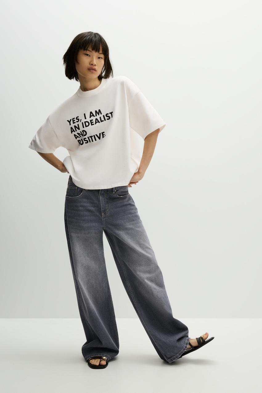 Oversize T-shirt with slogan print Baby Girl Kids Lefties Turkey