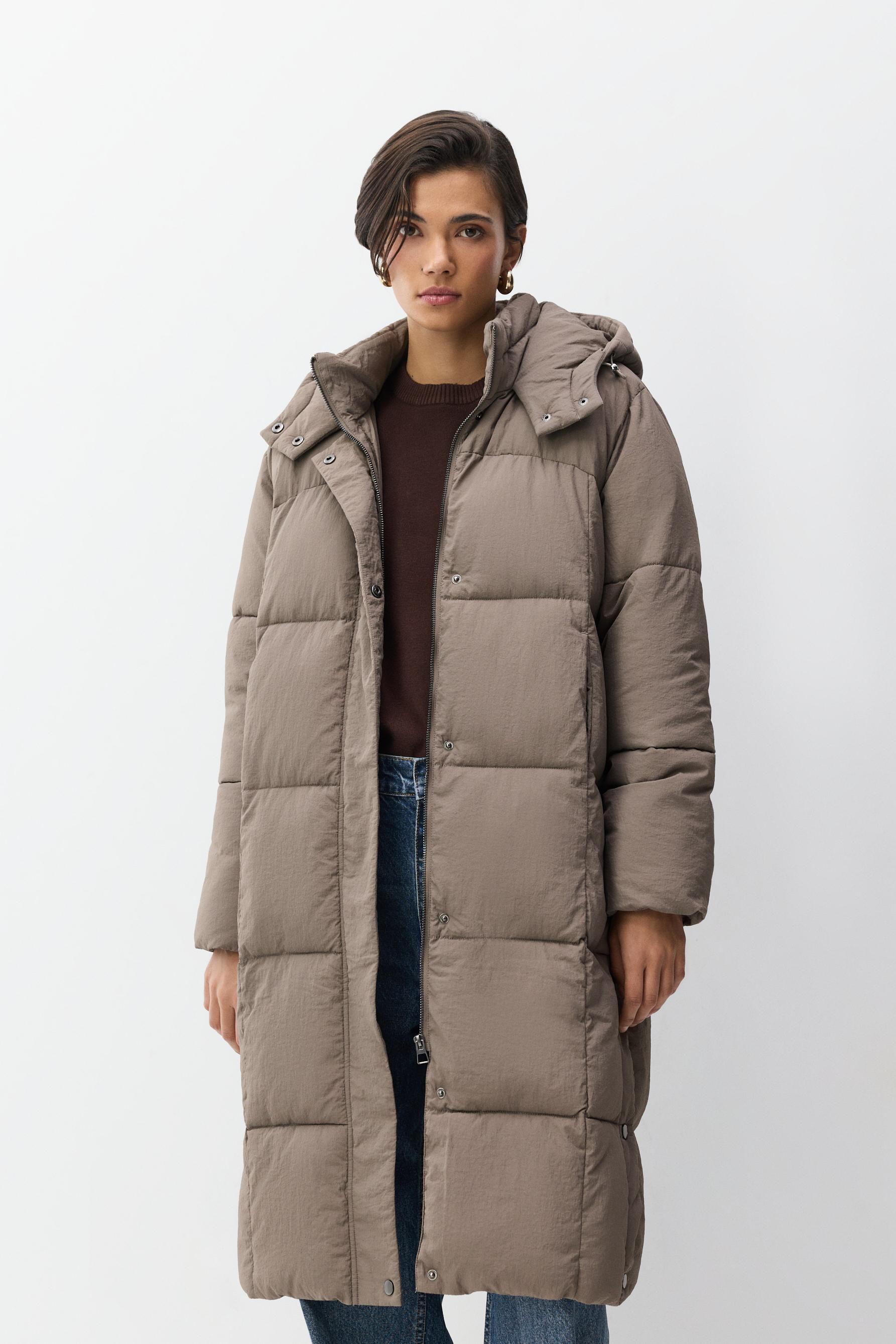 Abrigo largo acolchado