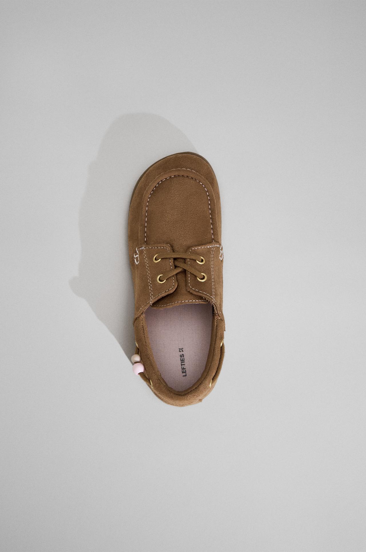 Beaded barefoot loafers — LEATHER