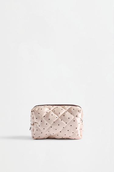 Small polka dot toiletry bag — ECRU 1