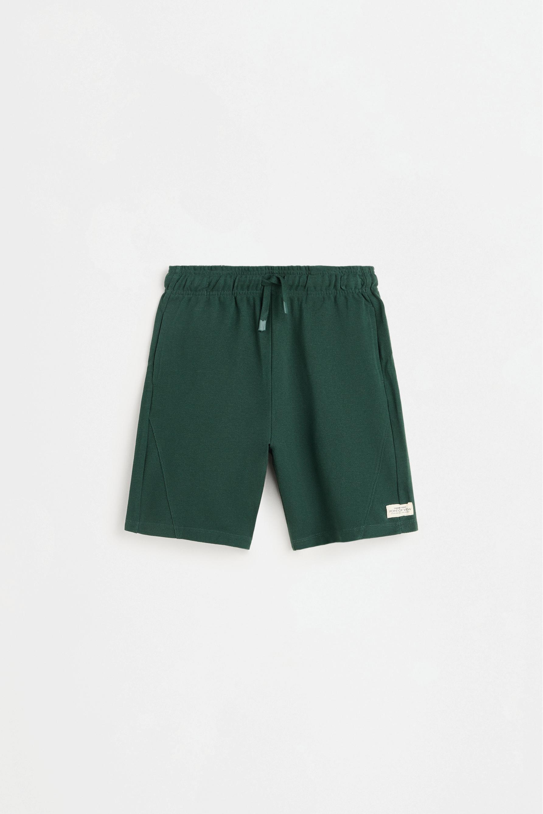 Piqué T-shirt and Bermuda shorts co-ord — DARK GREEN