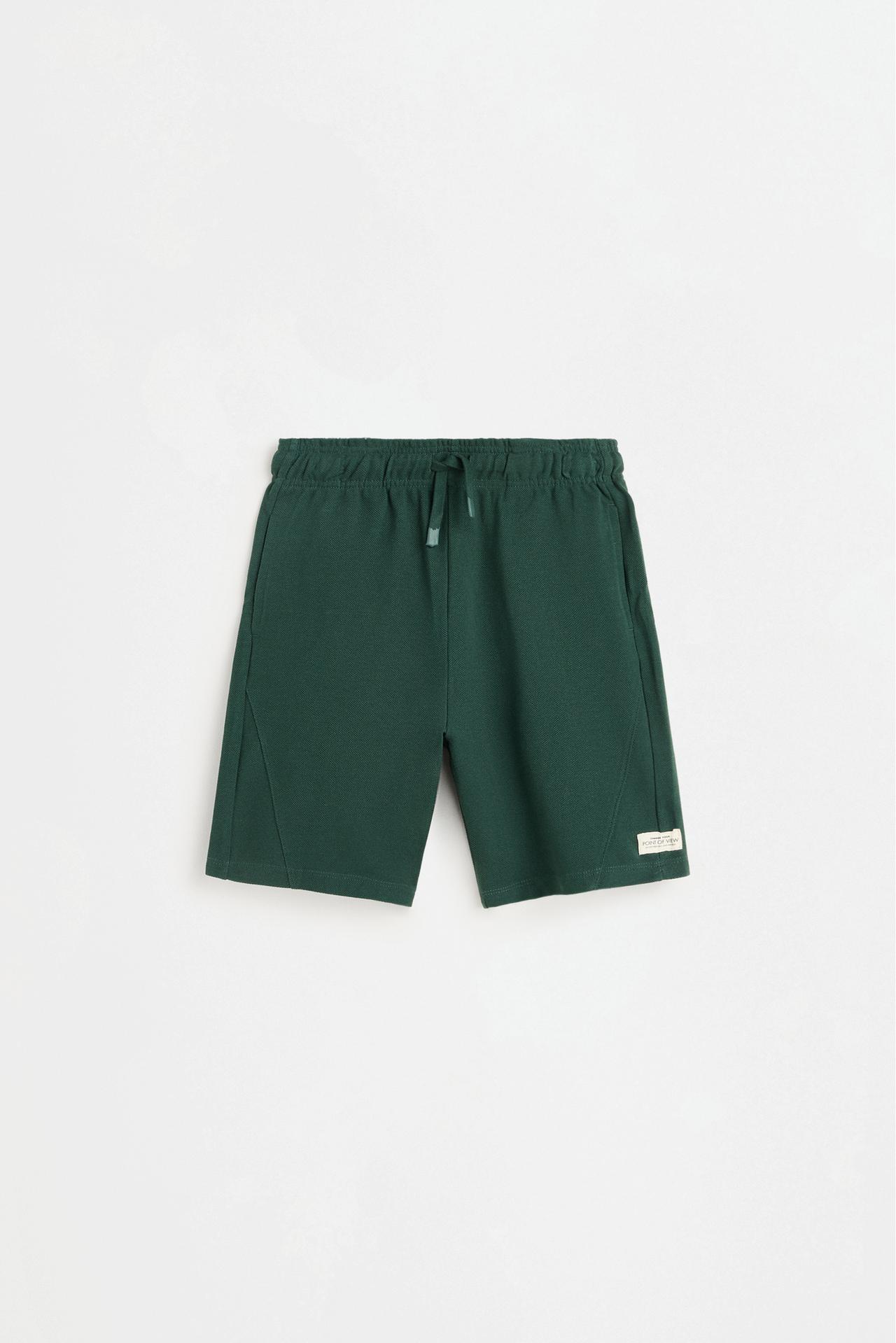 Piqué T-shirt and Bermuda shorts co-ord — DARK GREEN