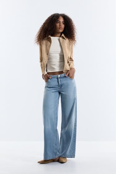 Low-rise wide-leg jeans — INK BLUE 1