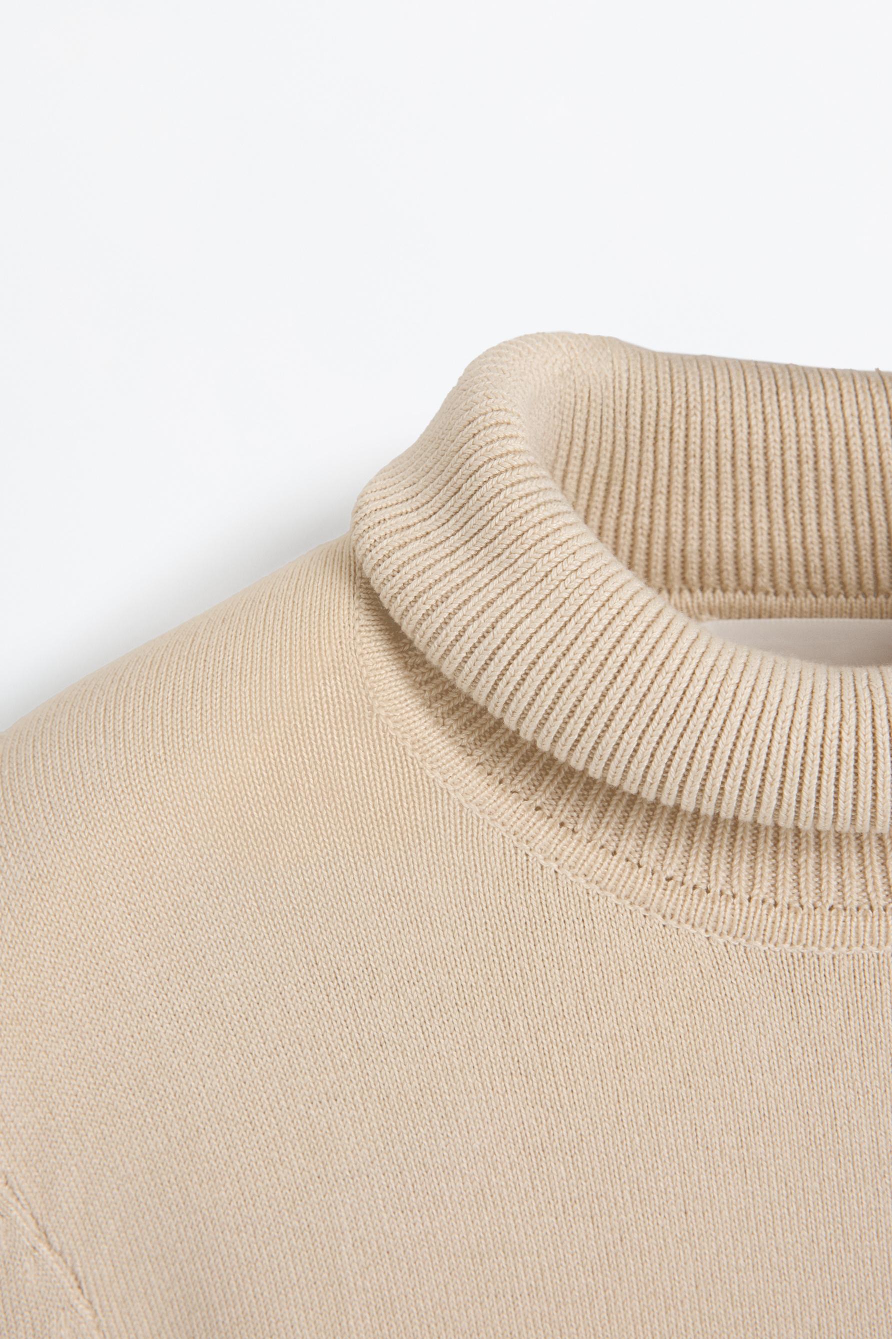 Roll neck sweater — BEIGE MARL